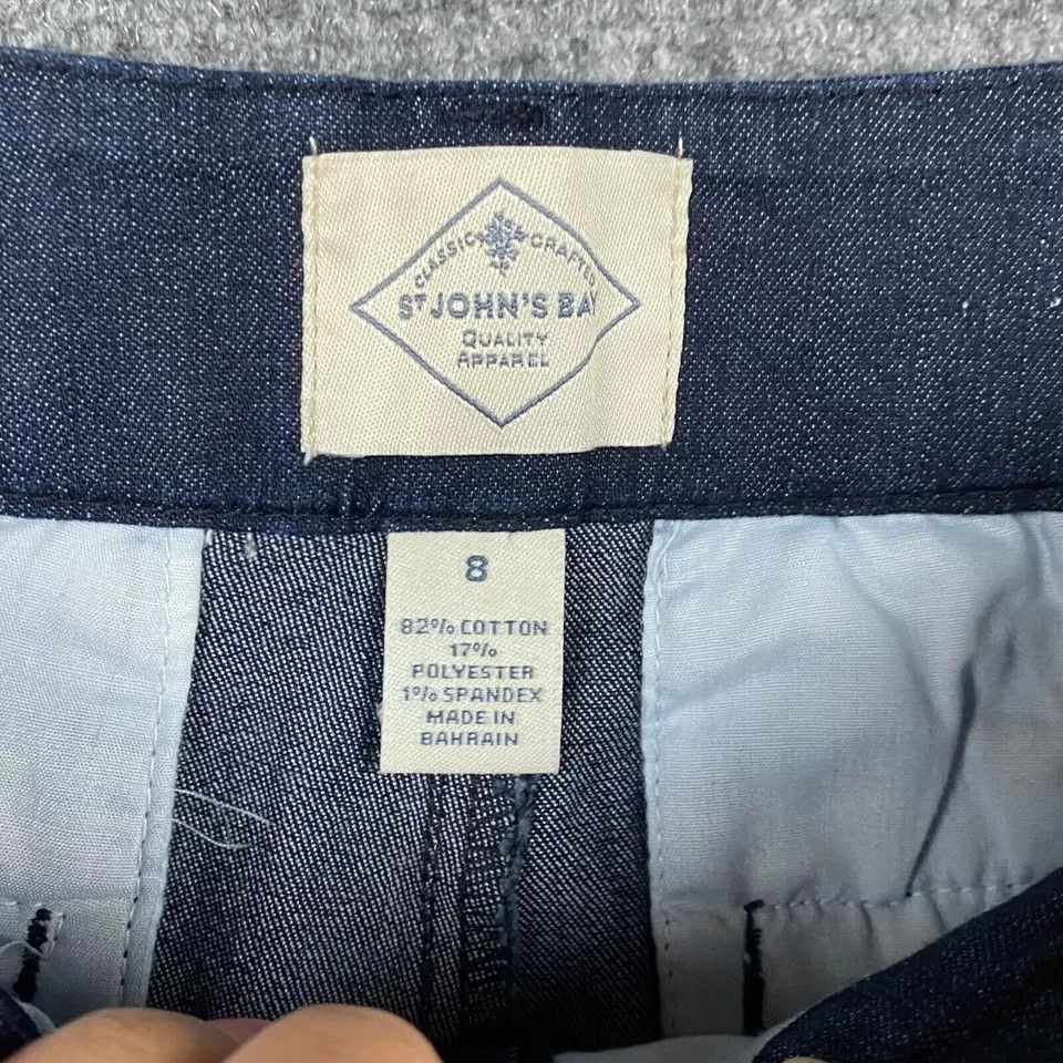 St. Johns Bay St. John's Bay Crop Pants Size 8 Women's Chino Blue Cotton Size 30" / US 8 / IT 44 - 8 Thumbnail