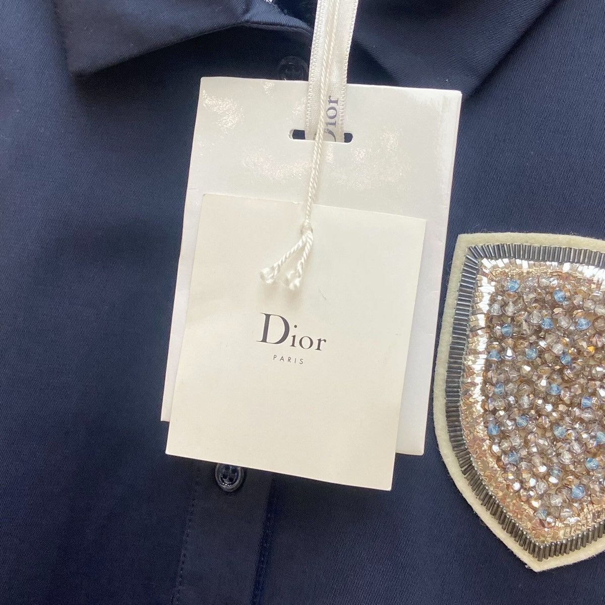 Dior Christian Dior beaded crest badge button-down dress Size XXS / US 00 / IT 34 - 3 Thumbnail