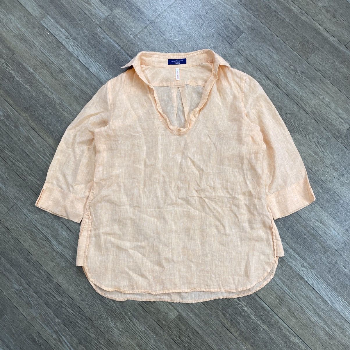 Yohji Yamamoto Vintage Ined de Base By Yohji Yamamoto Blouse Shirt Designer Size M / US 6-8 / IT 42-44 - 1 Thumbnail