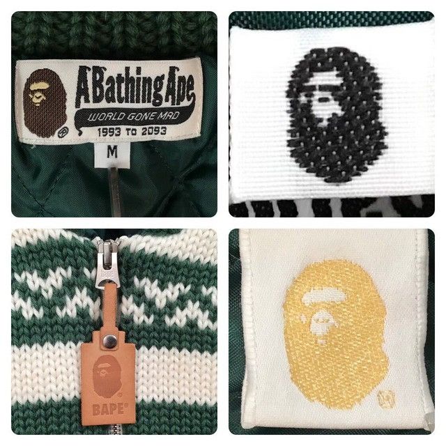 Bape BAPE BABY MILO Cowichan knit jacket a bathing ape NIGO Size US M / EU 48-50 / 2 - 9 Thumbnail