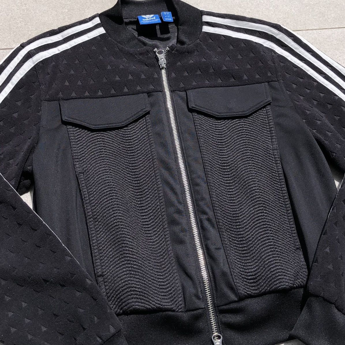 Adidas Adidas Big Logo Track Top Bikers Crop Black Bomber Jacket Size S / US 4 / IT 40 - 6 Thumbnail