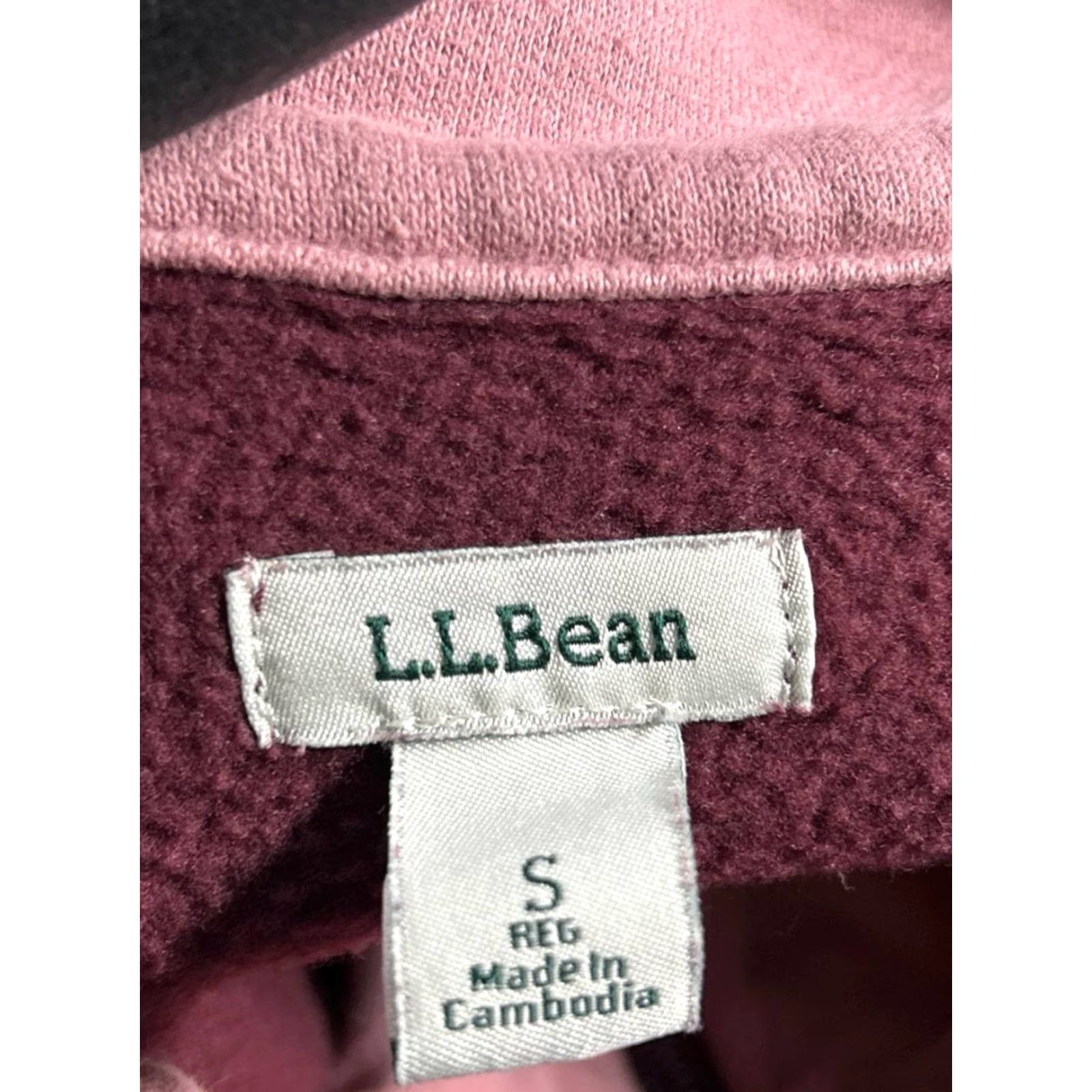 Vintage VINTAGE L.L.Bean Sweater Womens Small Pullover Long Sleeve Mock Neck Fleece Winter Fall Brown Pink White Cotton Blend Size S / US 4 / IT 40 - 3 Thumbnail