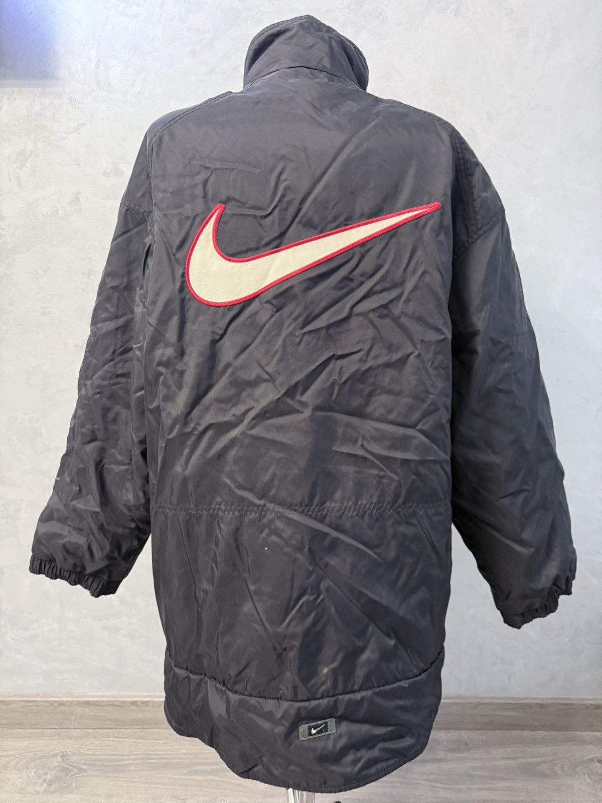 Nike × Vintage Vintage 90s Nike long coat big swoosh logo jacket