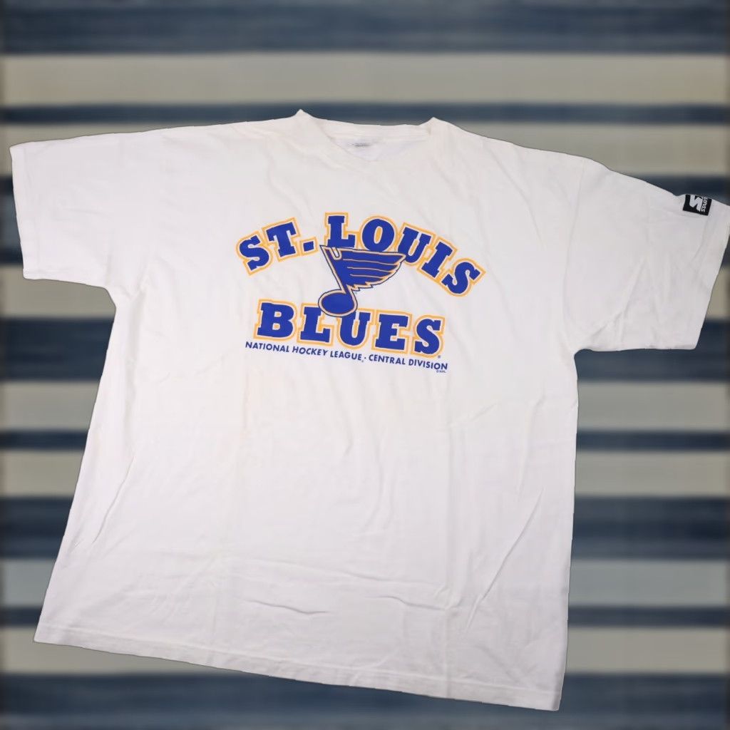 Starter VINTAGE Starter St. Louis Blues T-Shirt XL Mens White Graphic Shirt Size US XL / EU 56 / 4 - 1 Thumbnail