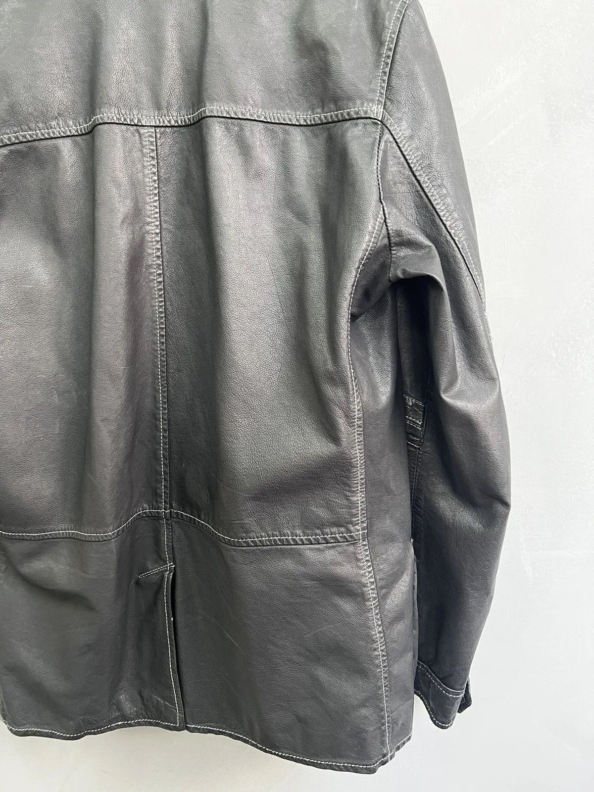 Roberto Cavalli Stitching Roberto Cavalli leather avant garde jacket blazer Size US L / EU 52-54 / 3 - 16 Thumbnail