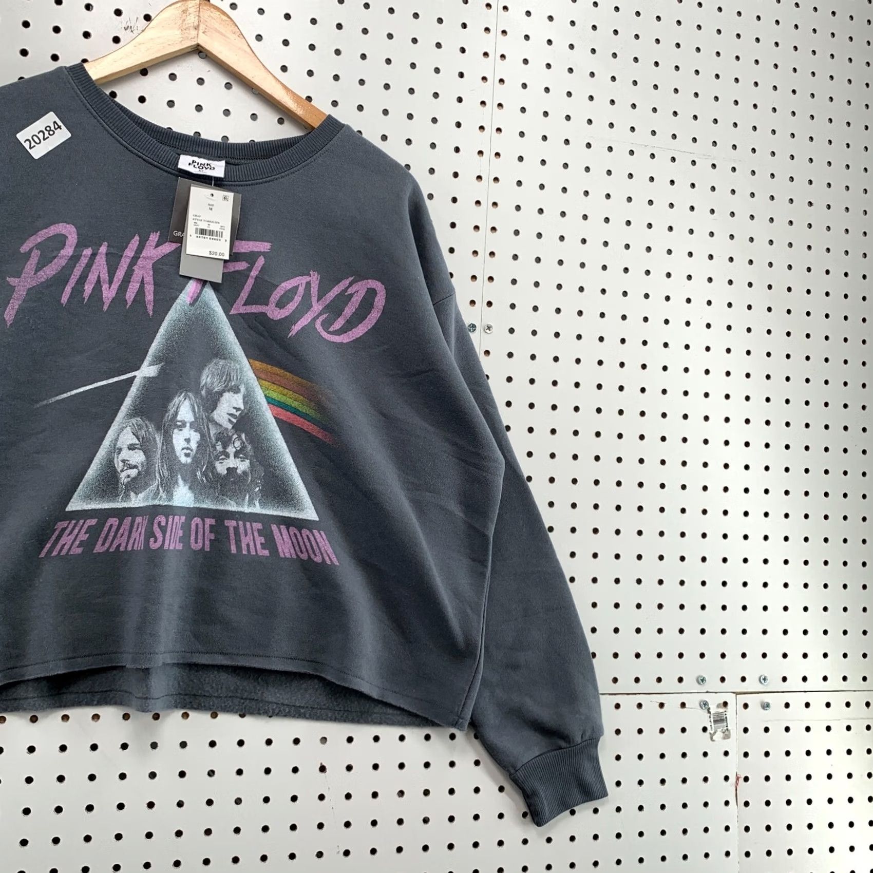 Vintage NEW Pink Floyd Crewneck Sweatshirt Gray Womens M Darkside Moon Music 27x21 Size M / US 6-8 / IT 42-44 - 4 Thumbnail