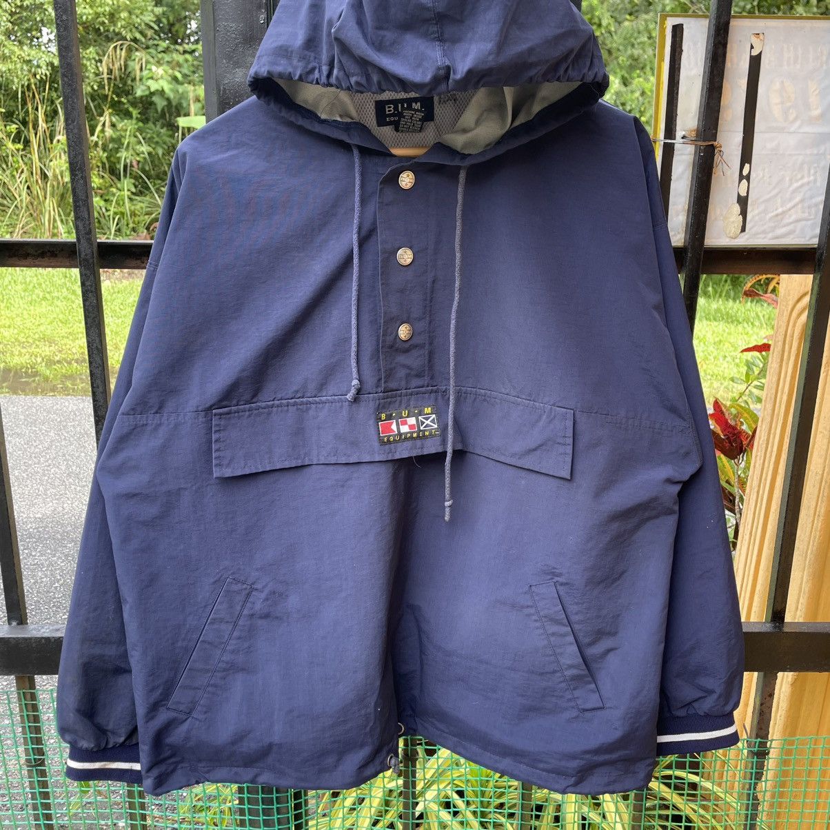 B.U.M Equipment 🔥Vtg 90s BUM Equipment Big Logo Hooded Anorak Light Jacket Size US L / EU 52-54 / 3 - 6 Thumbnail