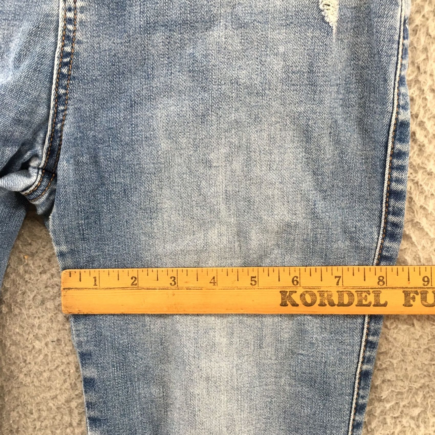 Vintage Celebrity Pink The Deb Jeans Jeans 26x28 Blue Distressed High Rise Zip Womens Skinny Denim Modern 90s Womens Size 26" / US 2 / IT 38 - 6 Thumbnail