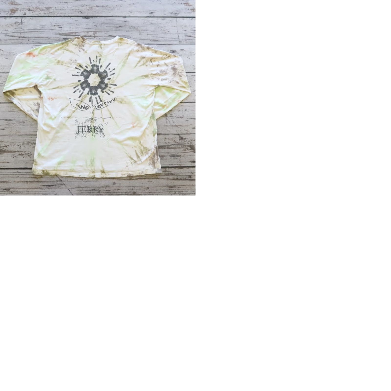 Online Ceramics Online Ceramics Jerry Garcia Tye Dye Long Sleeve Tee XXL T-Shirt Men White Size US XXL / EU 58 / 5 - 9 Thumbnail