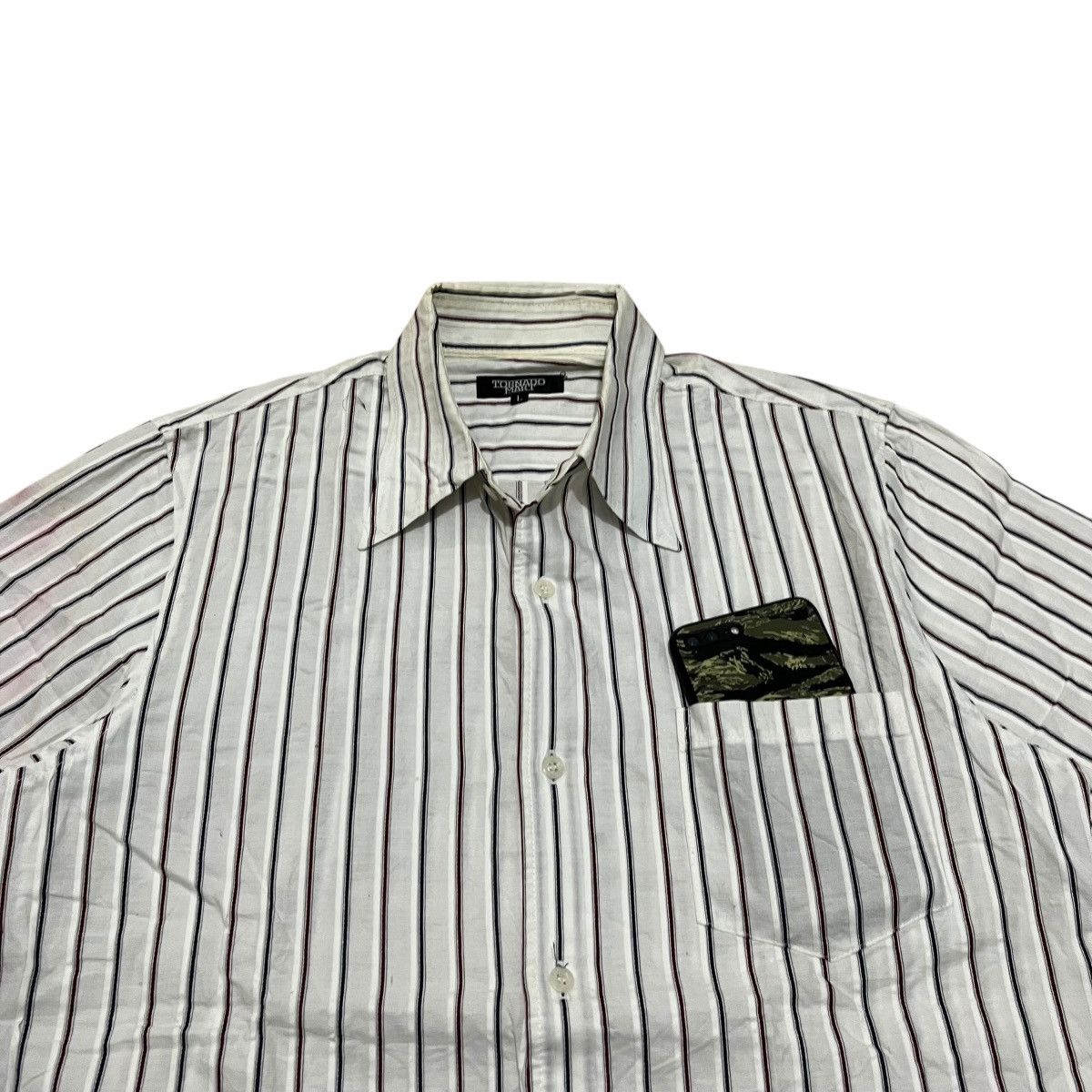 Tornado Mart Tornado Mart Stripe Shirt Size US M / EU 48-50 / 2 - 2 Thumbnail