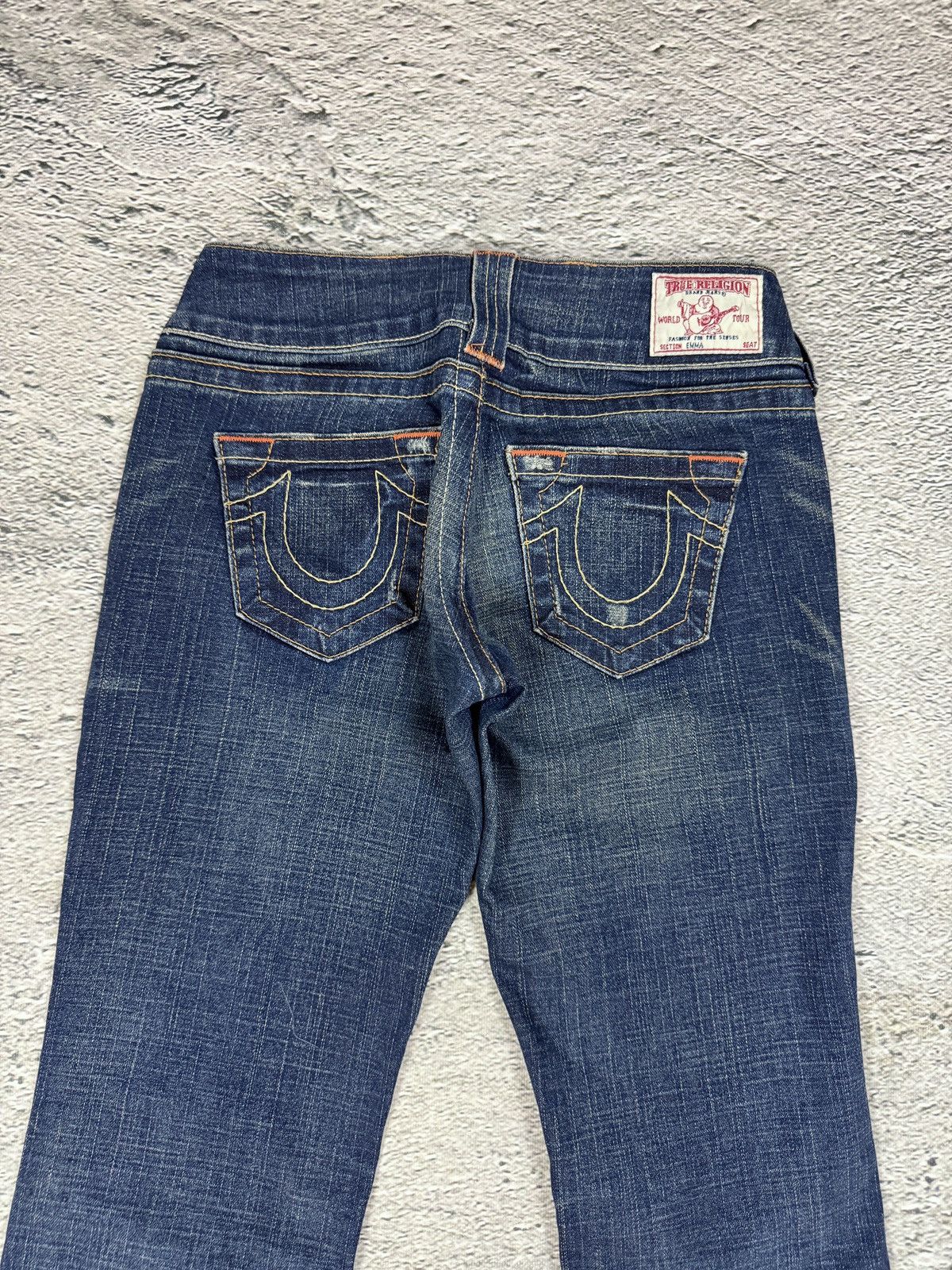 True Religion True Religion jeans flared navy contrast stitch Y2K Emma Size 27" / US 4 / IT 40 - 2 Thumbnail