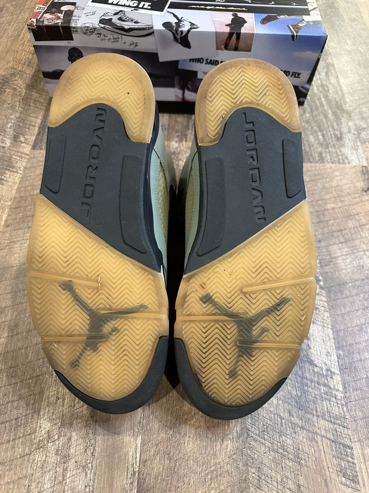 Jordan Brand WORN TWICE Nike Air Jordan 5 Retro Jade Horizon OG All CLEAN Size US 12 / EU 45 - 6 Thumbnail