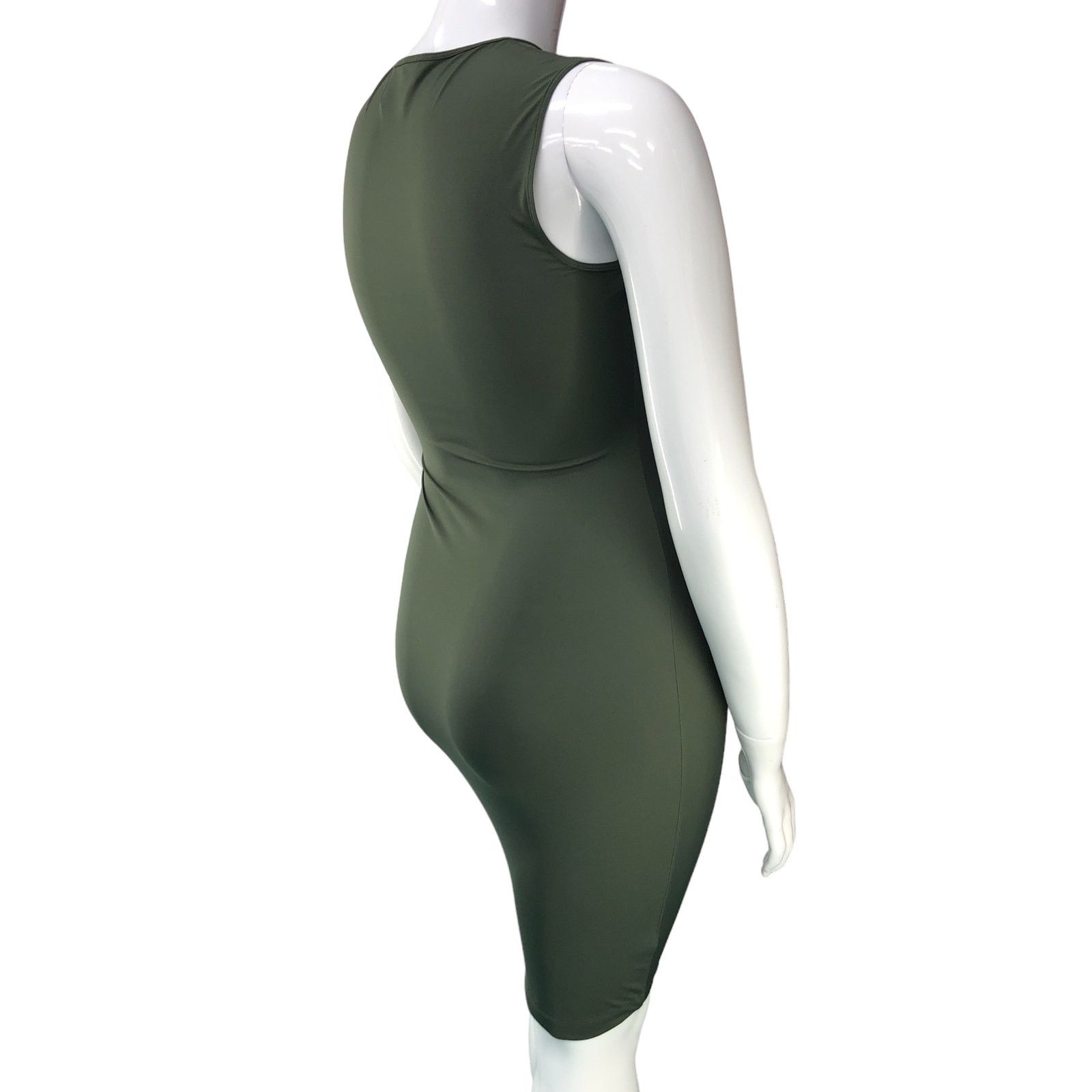 Theory Theory Sz M Dress Sheath Travel Jersey Gathered Waist Green Size M / US 6-8 / IT 42-44 - 8 Thumbnail