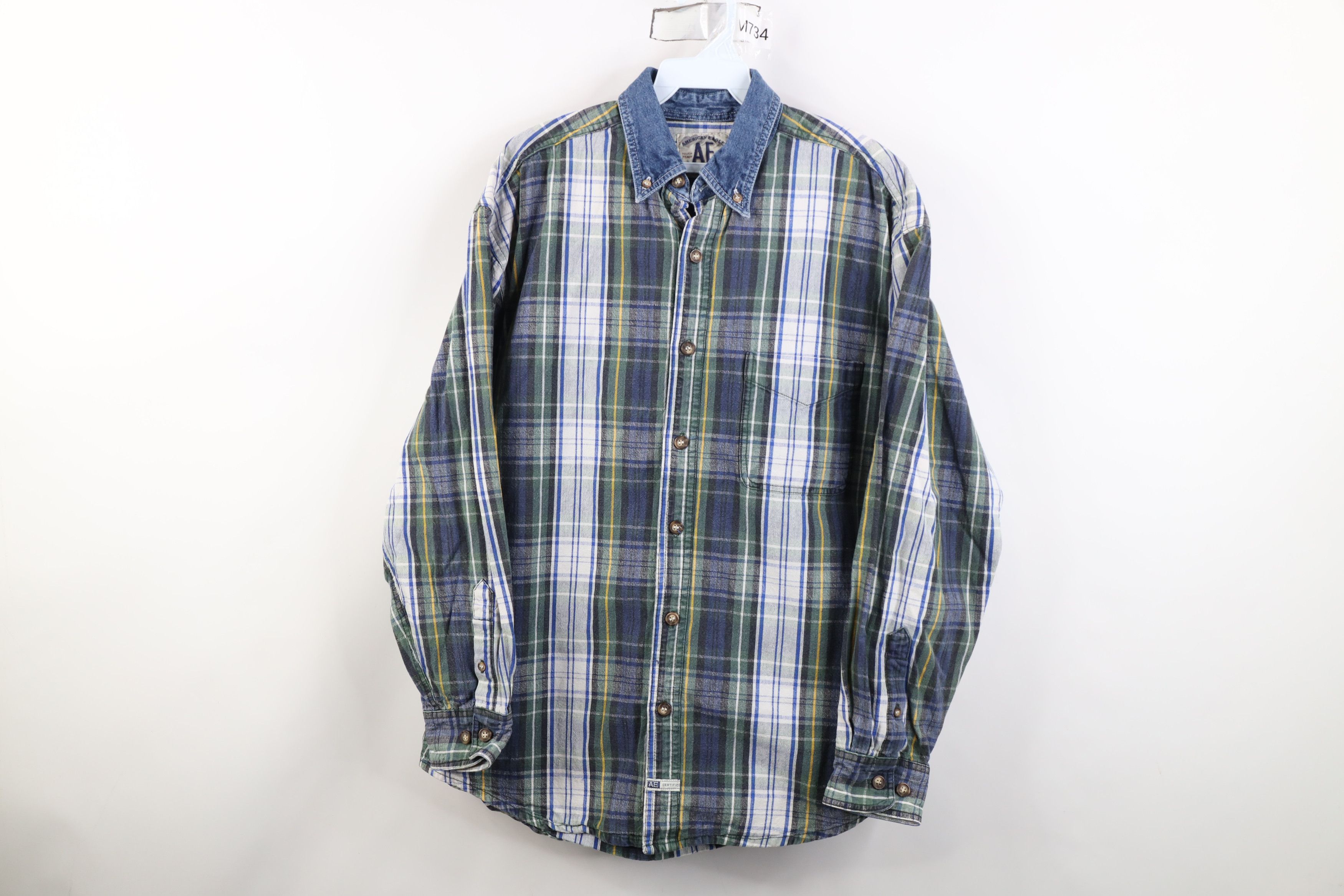 American Eagle Outfitters Vintage 90s American Eagle Outfitters Denim Button Shirt Size US M / EU 48-50 / 2 - 1 Thumbnail