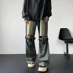 Jean Belt Hollow Flare Jeans Size US 33 - 4 Thumbnail