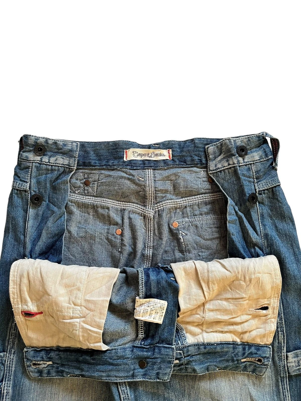 Japanese Brand Vintage Japanese Cepo Buckle Back Baggy Carpenter Jeans Size US 29 - 4 Thumbnail