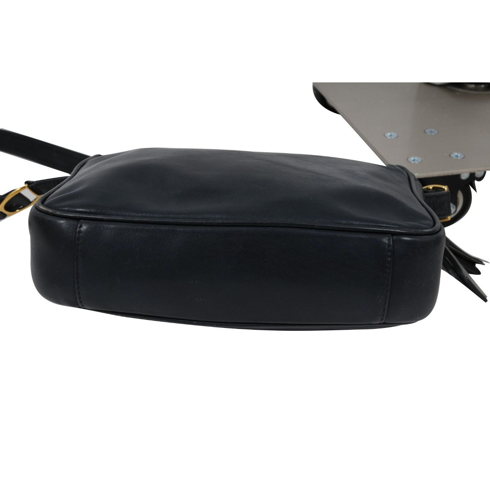 Gucci Vintage Crossbody Bag Blue Lambskin Leather Purse Gold Size ONE SIZE - 12 Thumbnail