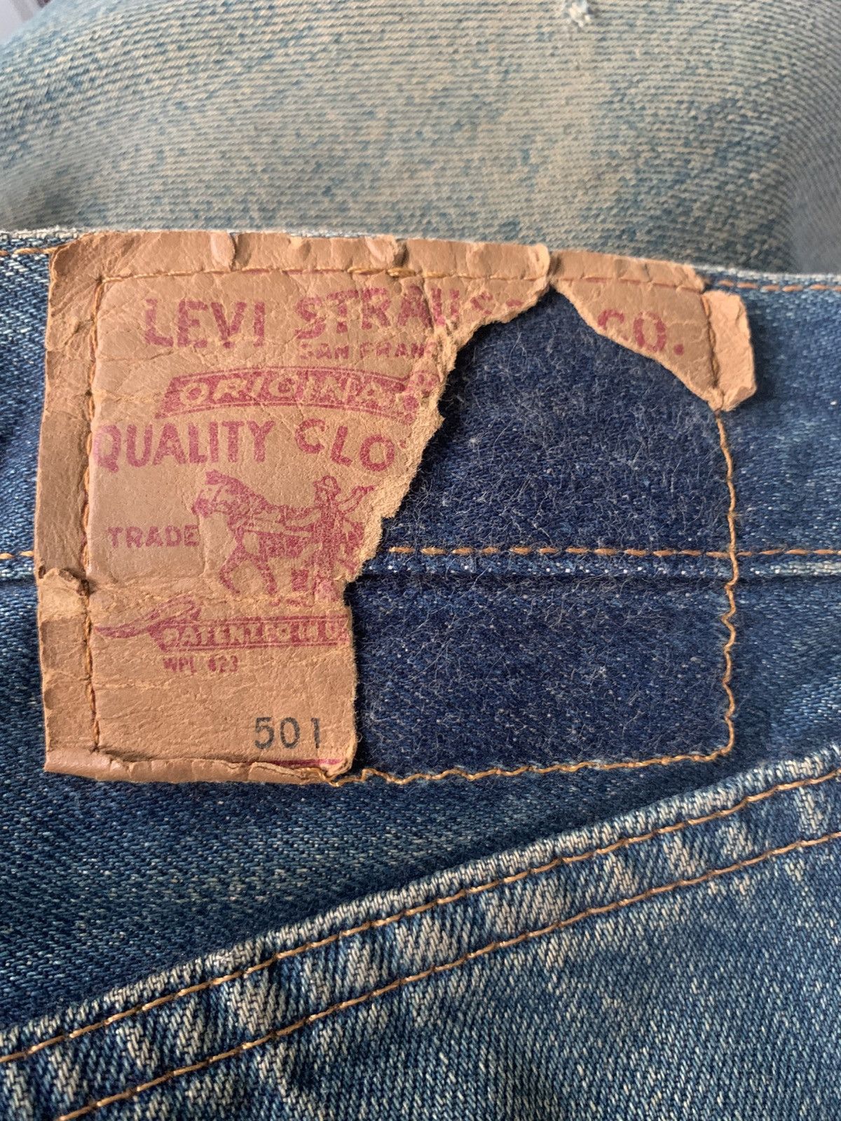 Kapital VINTAGE LEVIS 501 BIG E SELVEDGE MUDWASH & RUSTY DISTRESSED Size US 29 - 13 Thumbnail