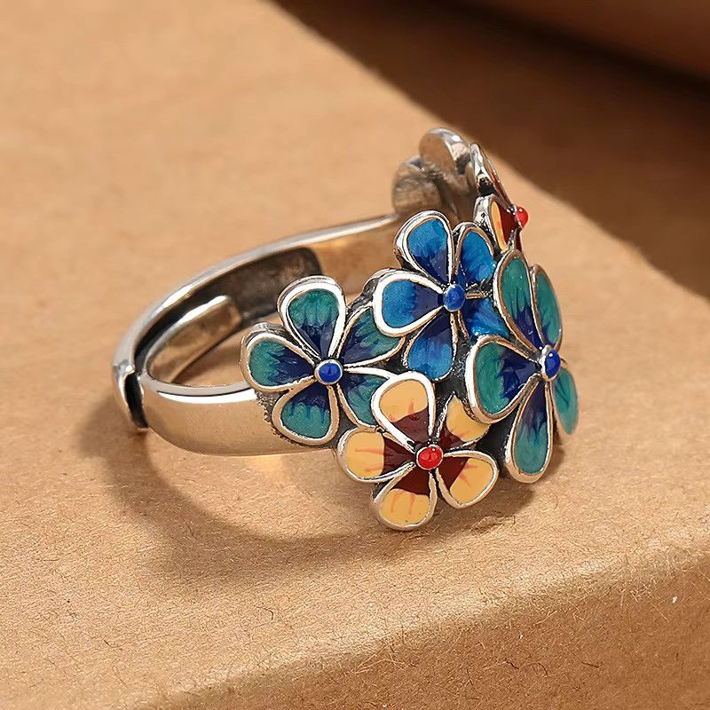 Jewelry Flowery Ring Size ONE SIZE - 2 Thumbnail