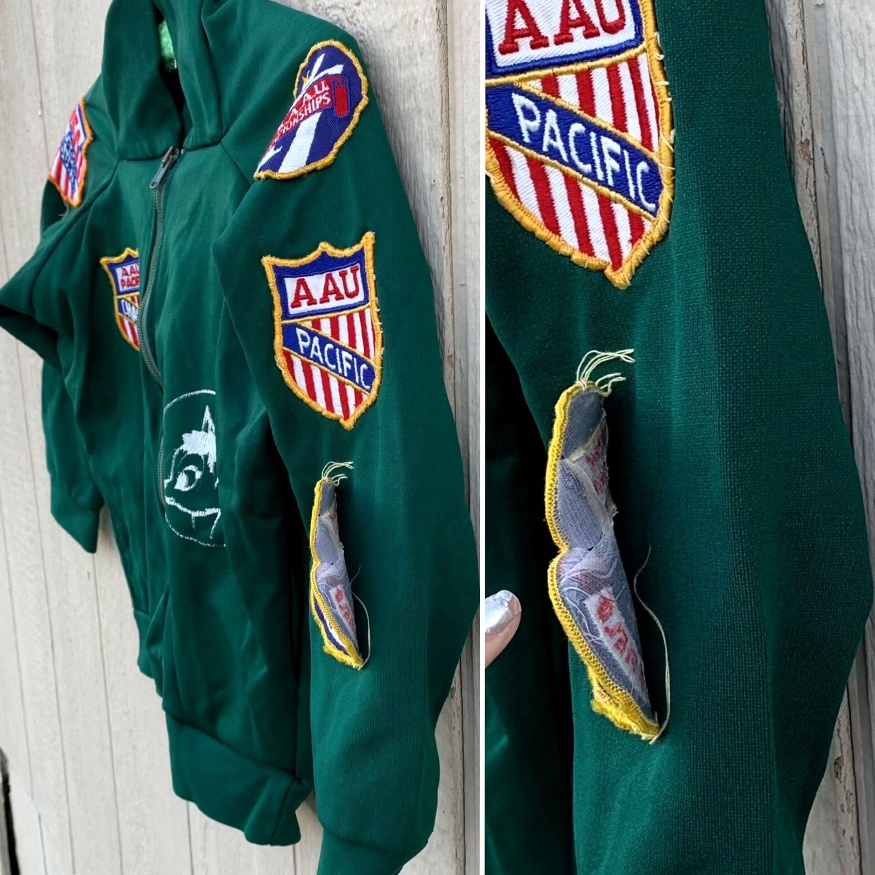 Vintage VINTAGE Broderick USA Yearlings track jacket Women M Green USA Patch Full Zip Size M / US 6-8 / IT 42-44 - 7 Thumbnail