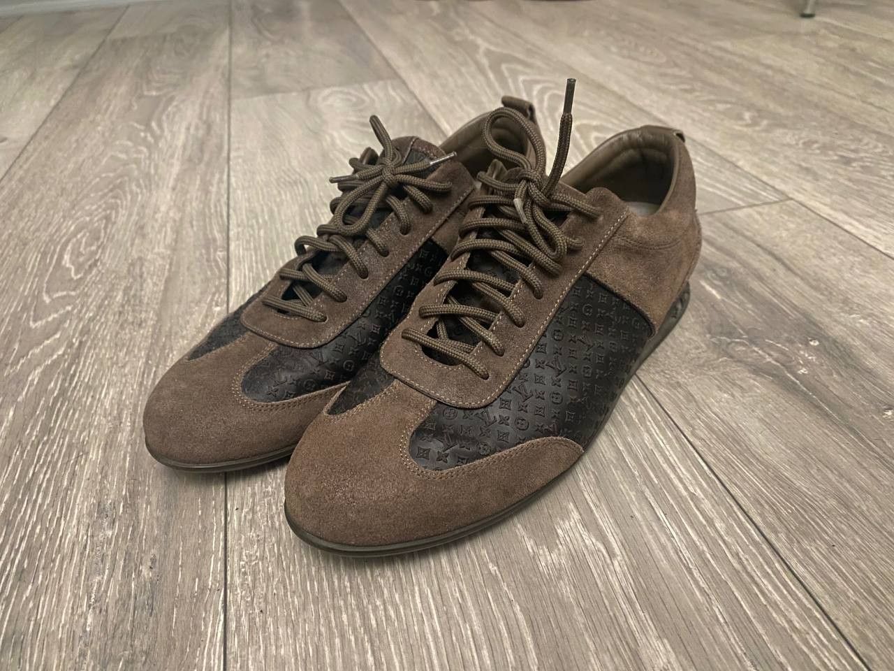 Louis Vuitton Monogram brown leather sneakers shoes Size US 8 / IT 38 - 2 Thumbnail