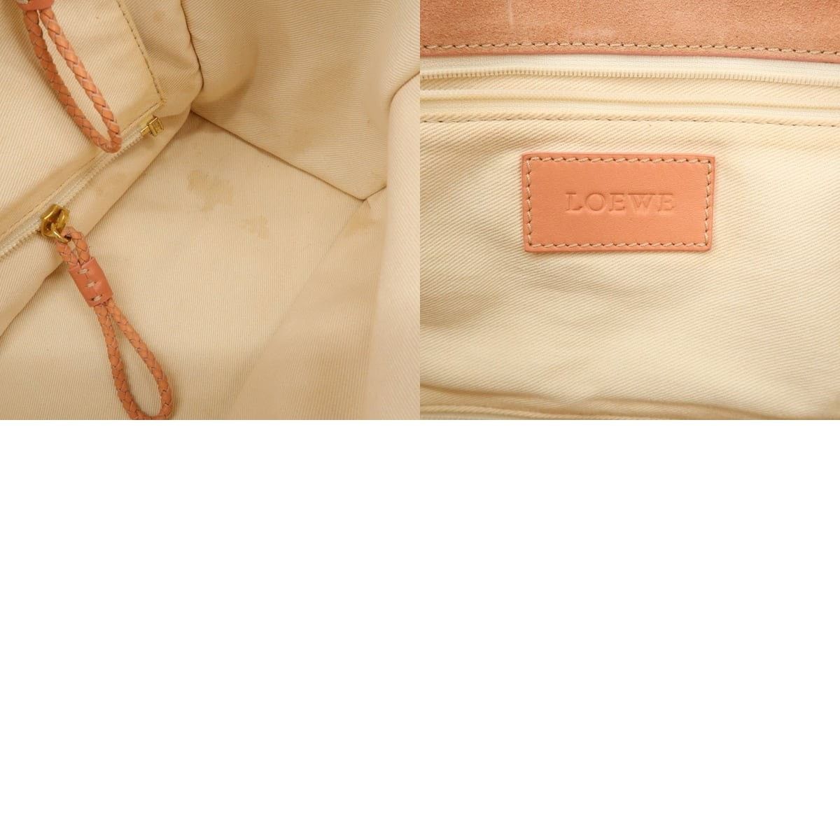 Loewe Loewe Logo Suede Tote Pink Size ONE SIZE - 8 Thumbnail