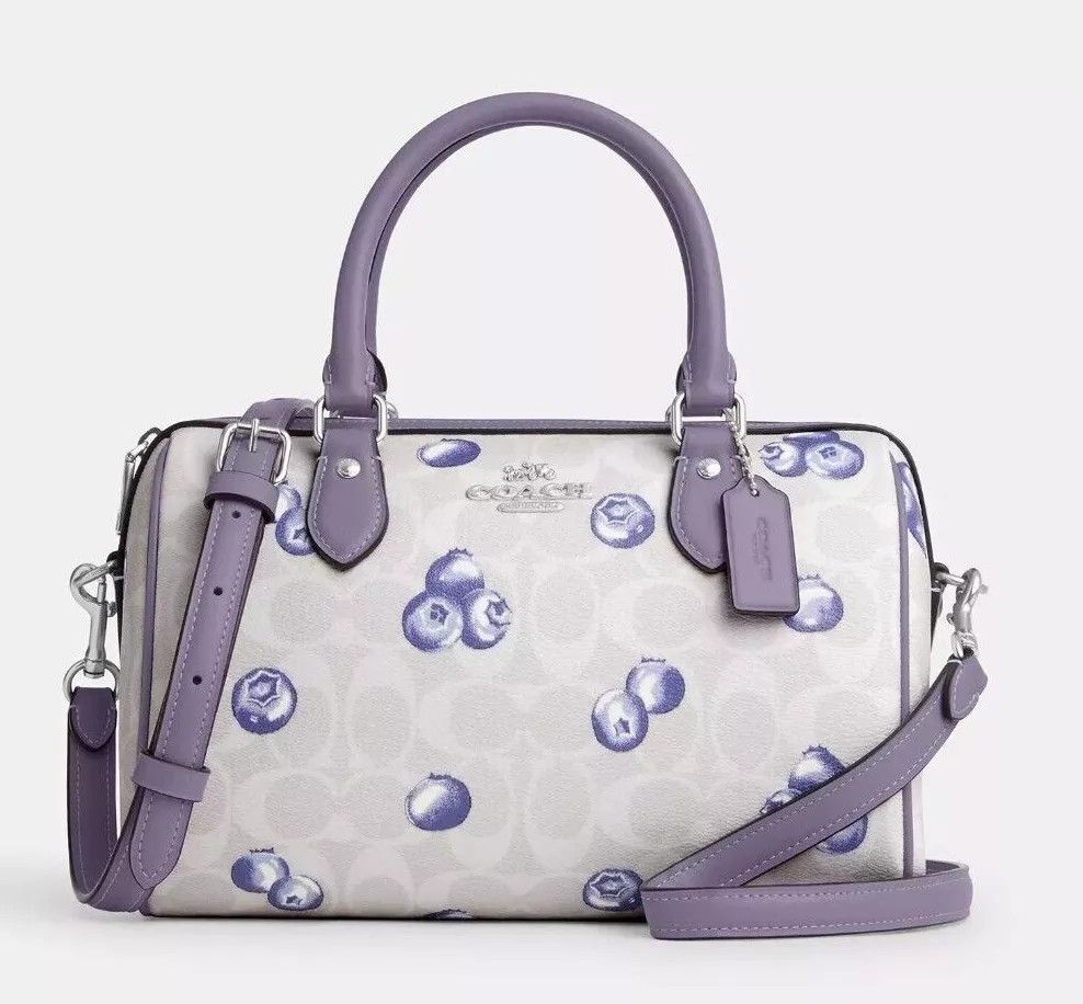 Coach Rowan Satchel Bag With Blueberry Print CT216 Size ONE SIZE - 7 Thumbnail
