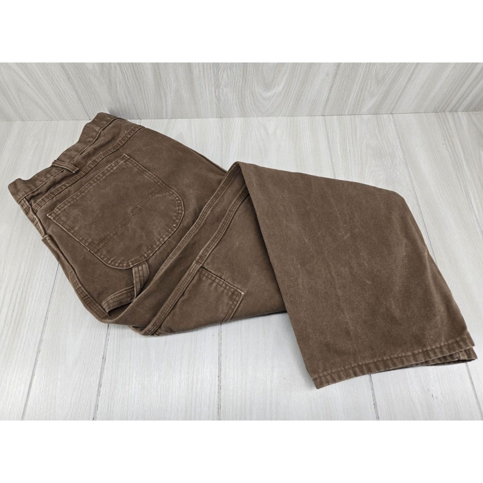 Dickies VINTAGE Dickies Pants Mens 42x32 Brown Baggy Canvas Carpenter Workwear Rugged Cotton Pants Regular Brown Mens 42 Inseam 32 Size US 42 / EU 58 - 4 Thumbnail