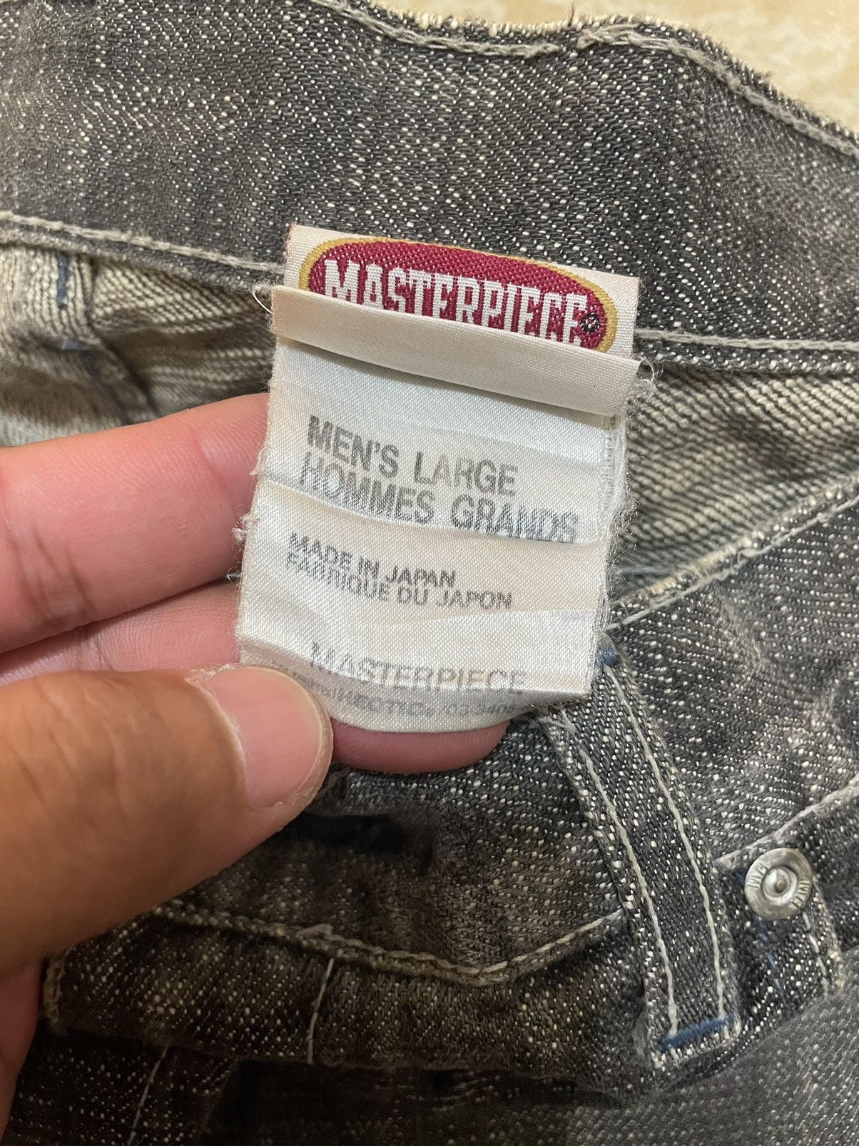 Japanese Brand × MasterPiece 🔥Rare🔥Masterpiece Denim Jeans Made in Japan Baggy Jeans Size US 37 - 3 Thumbnail