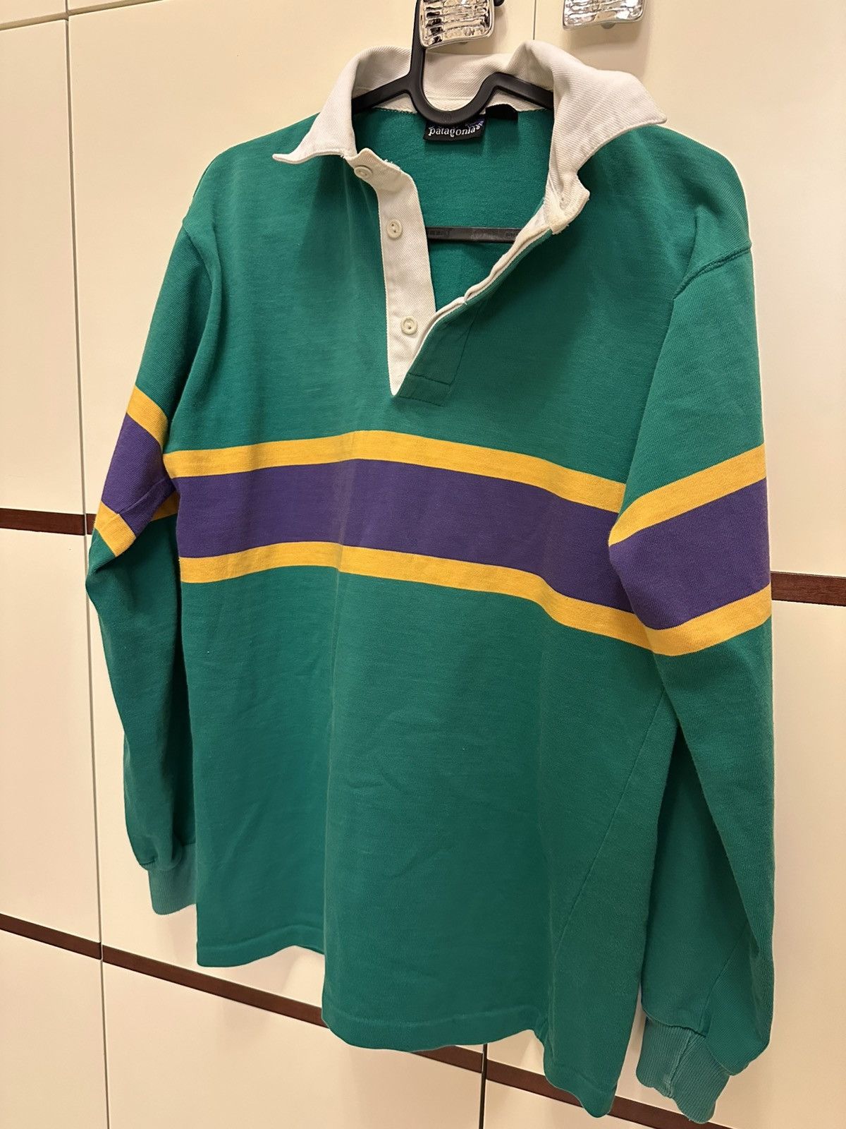 Patagonia × Vintage Rare Vintage 80’s Patagonia Rugby Shirt Size US M / EU 48-50 / 2 - 5 Thumbnail