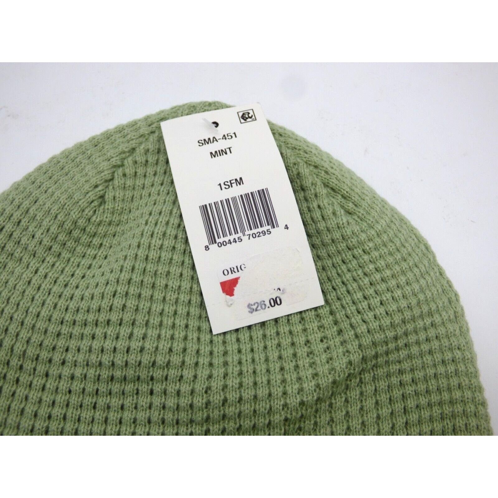 Steve Madden Steve Madden Waffle Beanie, OS, Mint Size ONE SIZE - 5 Thumbnail
