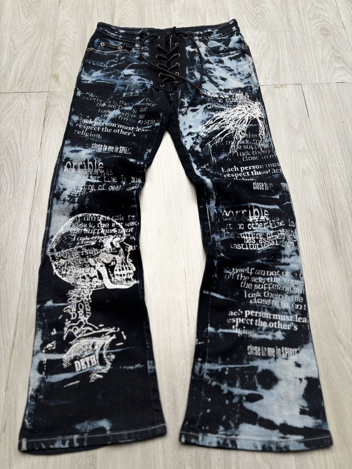 Japanese Brand H. Anarchy flare jeans Size US 26 / EU 42 - 1 Thumbnail