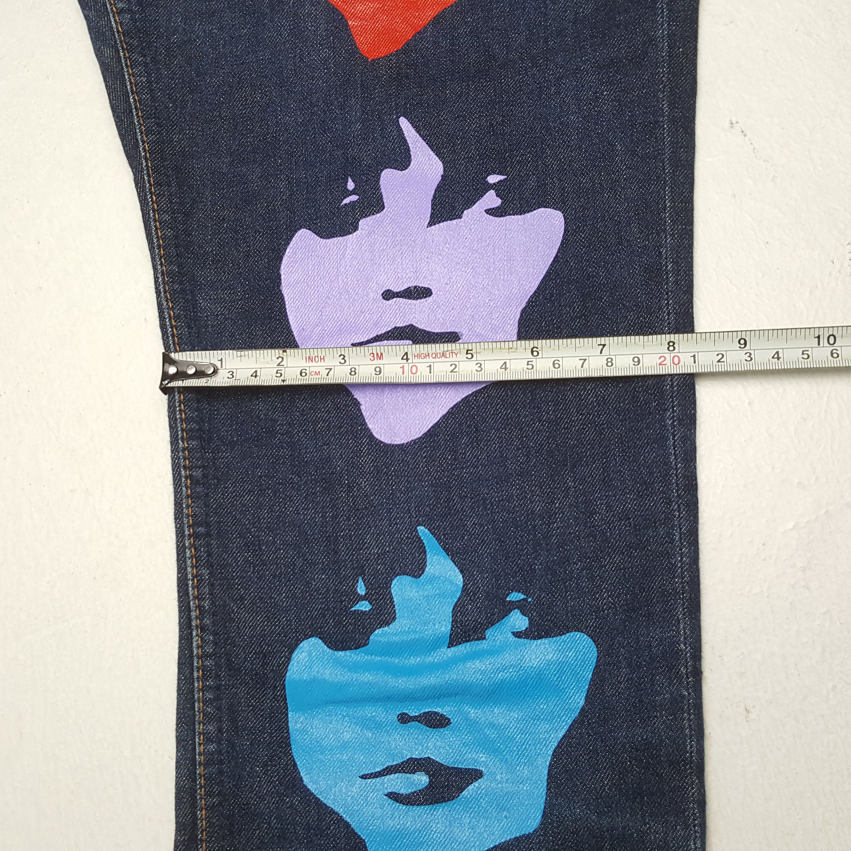 Hysteric Glamour × Japanese Brand × Vintage HYSTERIC GLAMOUR Japanese Brand Custom Art Jeans Size US 29 - 10 Thumbnail