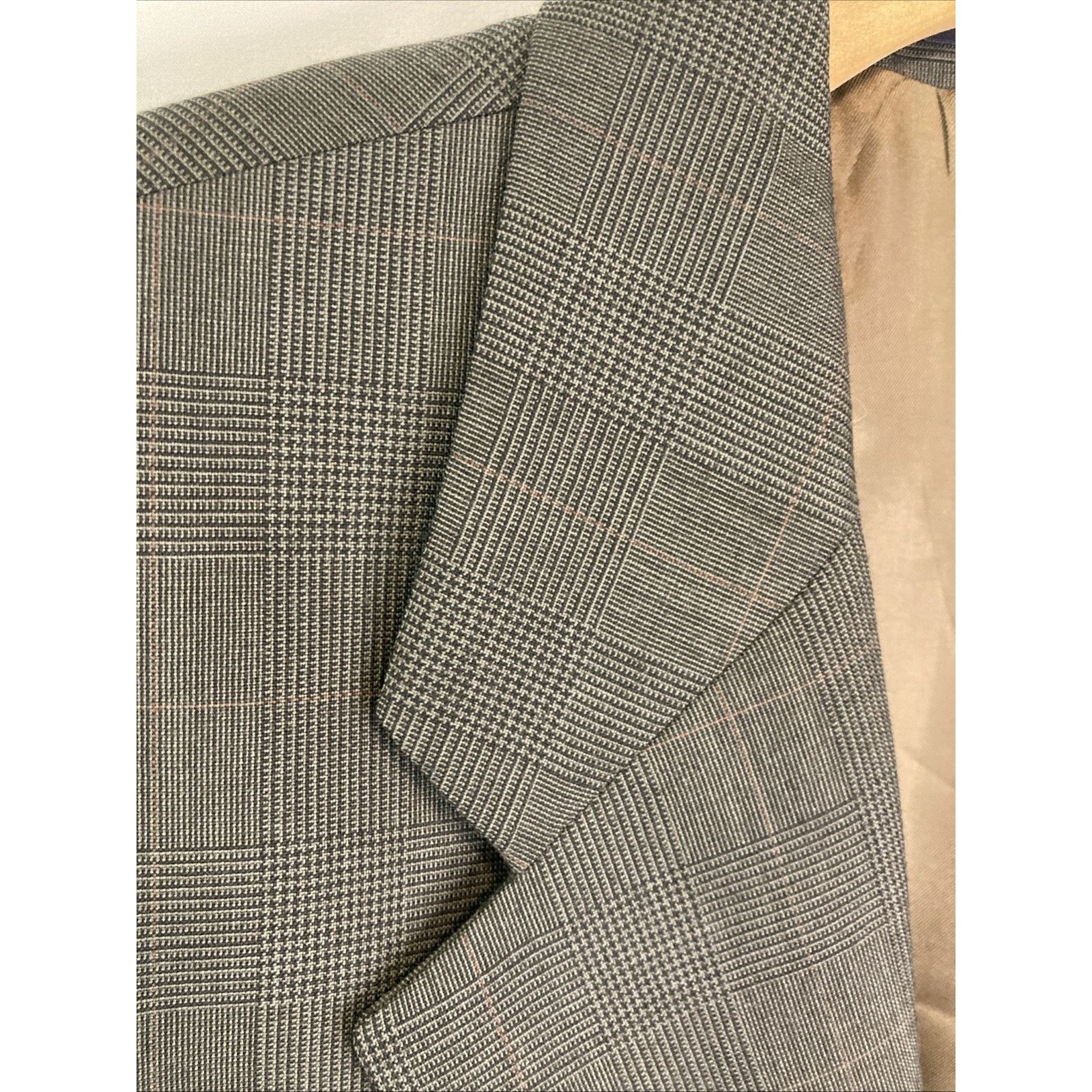 Chaps Ralph Lauren 46T Vtg Chaps Ralph Lauren Glen Check Wool Sport Coat Blazer Size 46L - 2 Thumbnail