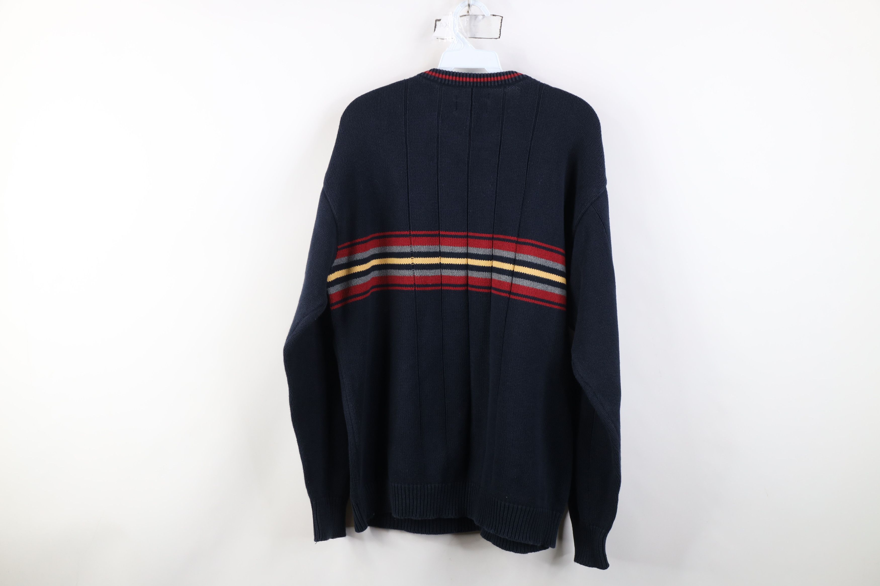 Vintage Vintage 90s Streetwear Cotton Ribbed Knit V-Neck Sweater Size US M / EU 48-50 / 2 - 10 Thumbnail
