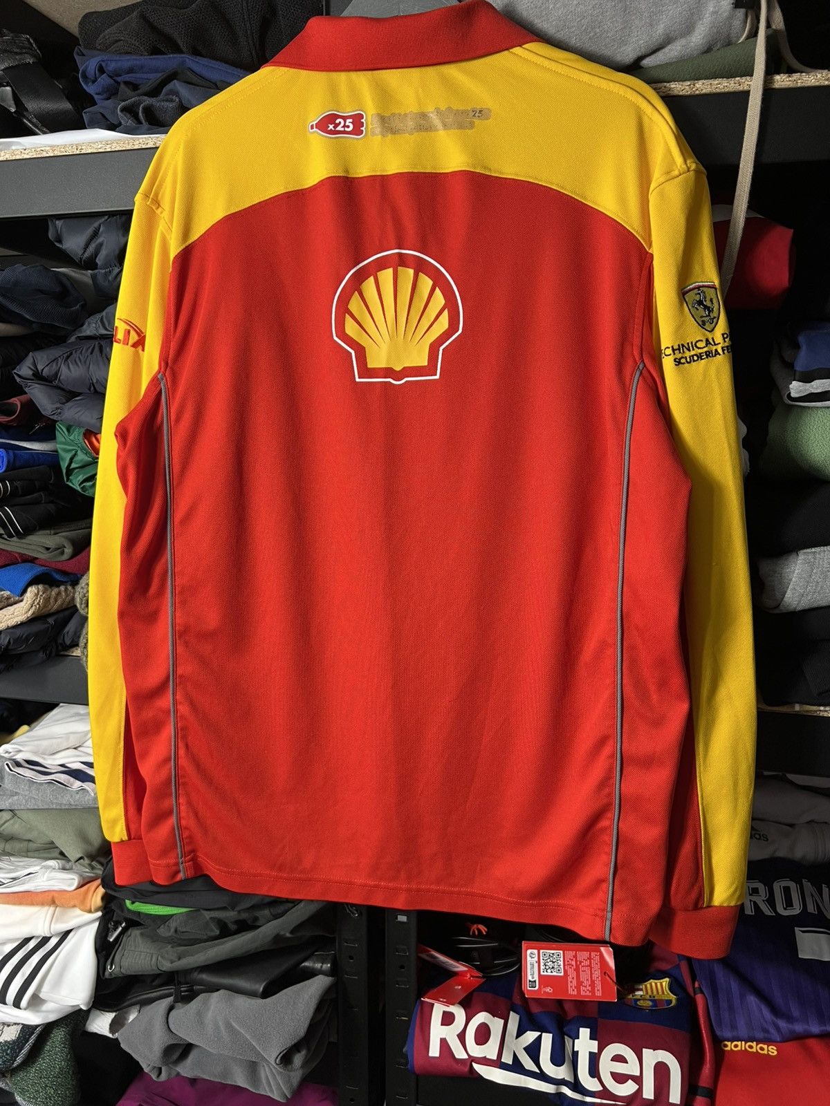 Ferrari Ferrari Shell V-Power Racing Team Polo Shirt Red Yellow Size US L / EU 52-54 / 3 - 3 Thumbnail