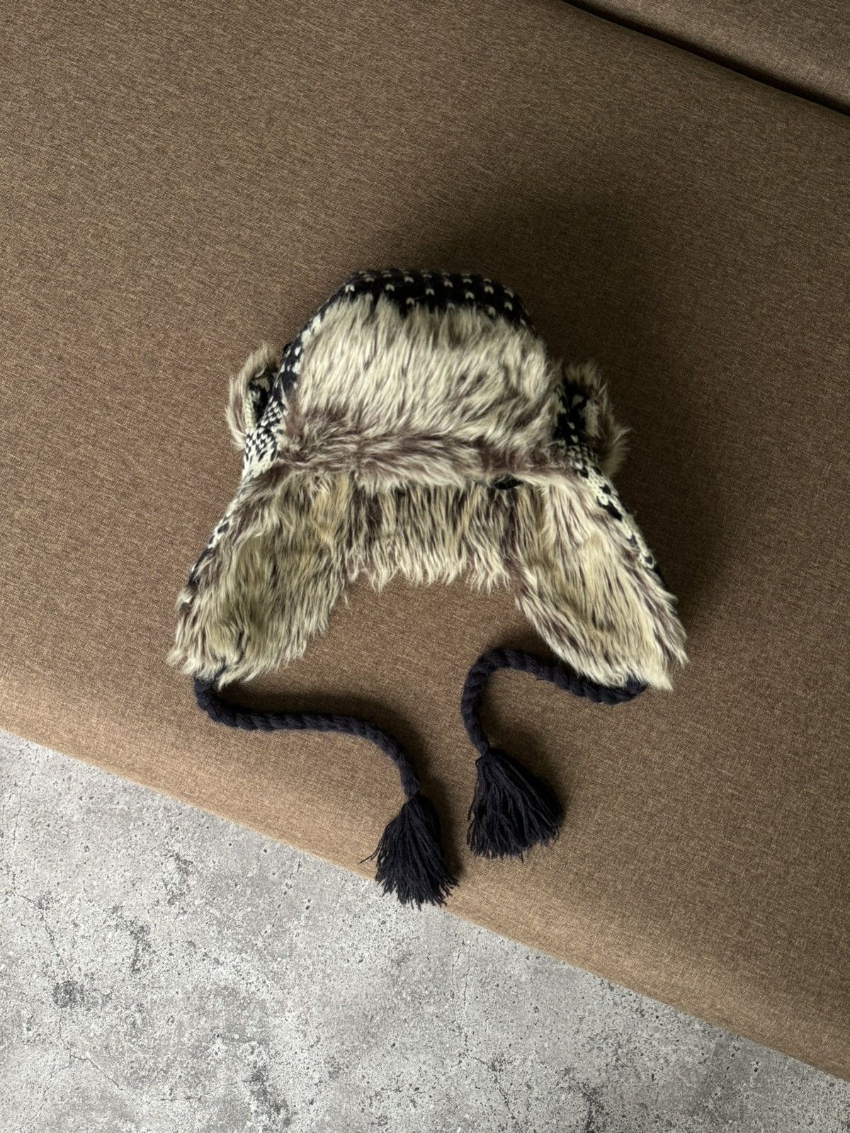 Japanese Brand × Vintage Vintage winter Y2K fuzzy fur ushanka hat punk Japanese Size ONE SIZE - 6 Thumbnail