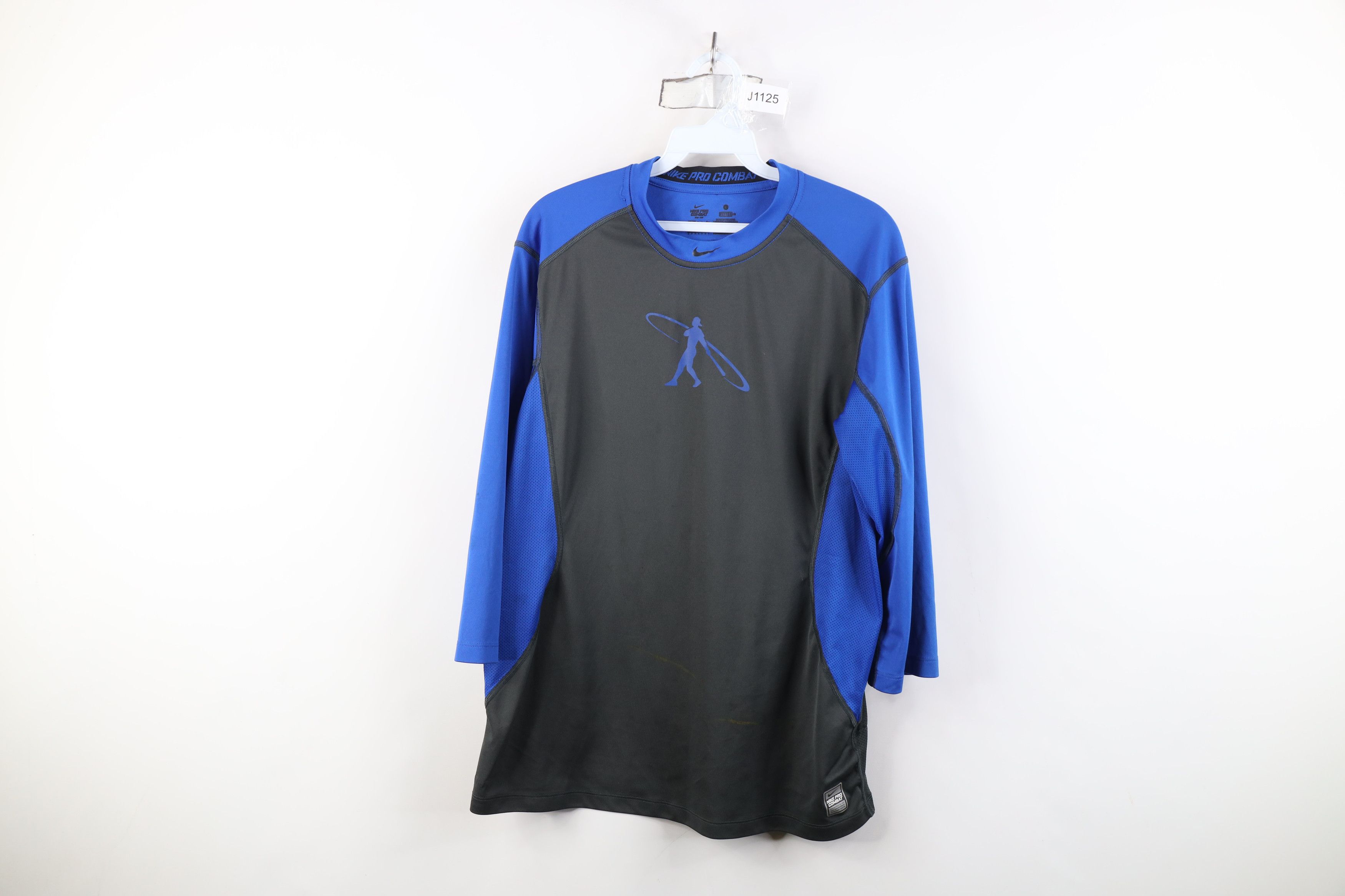 Nike Nike Pro Combat Fitted Compression 3/4 Sleeve Raglan Shirt Size US L / EU 52-54 / 3 - 1 Thumbnail