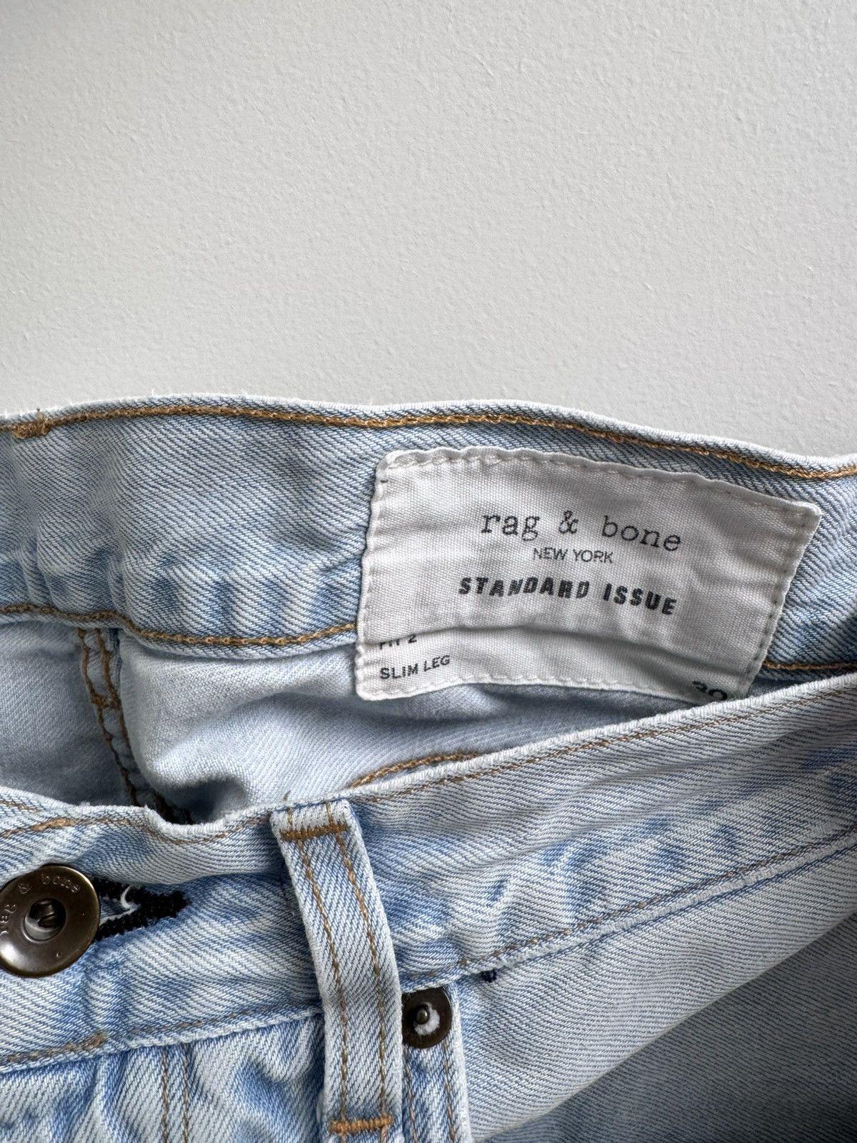 Rag & Bone Rag & Bone Light Blue Jeans Size US 30 / EU 46 - 2 Thumbnail