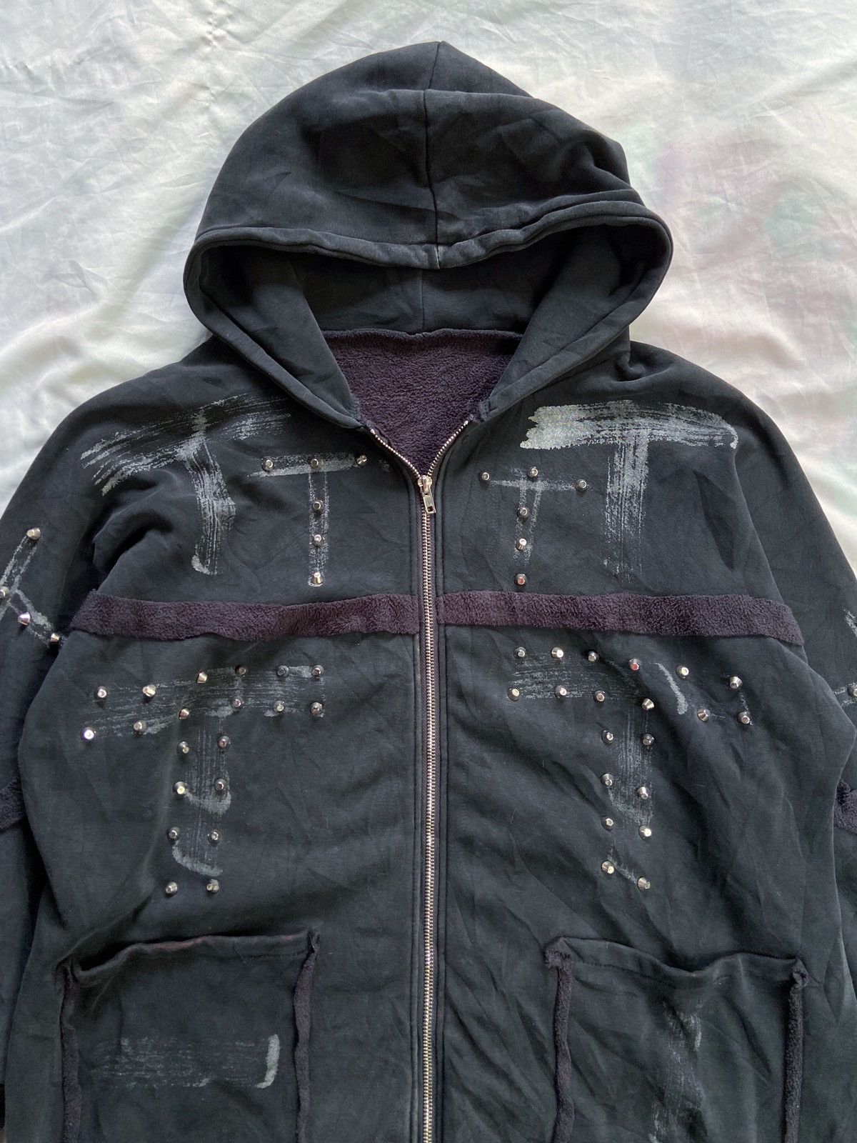 If Six Was Nine JAPANESE PUNK DISTRESSED UKNOWN BRAND PARKA STYLE ZIP HODDIE Size US XL / EU 56 / 4 - 8 Thumbnail