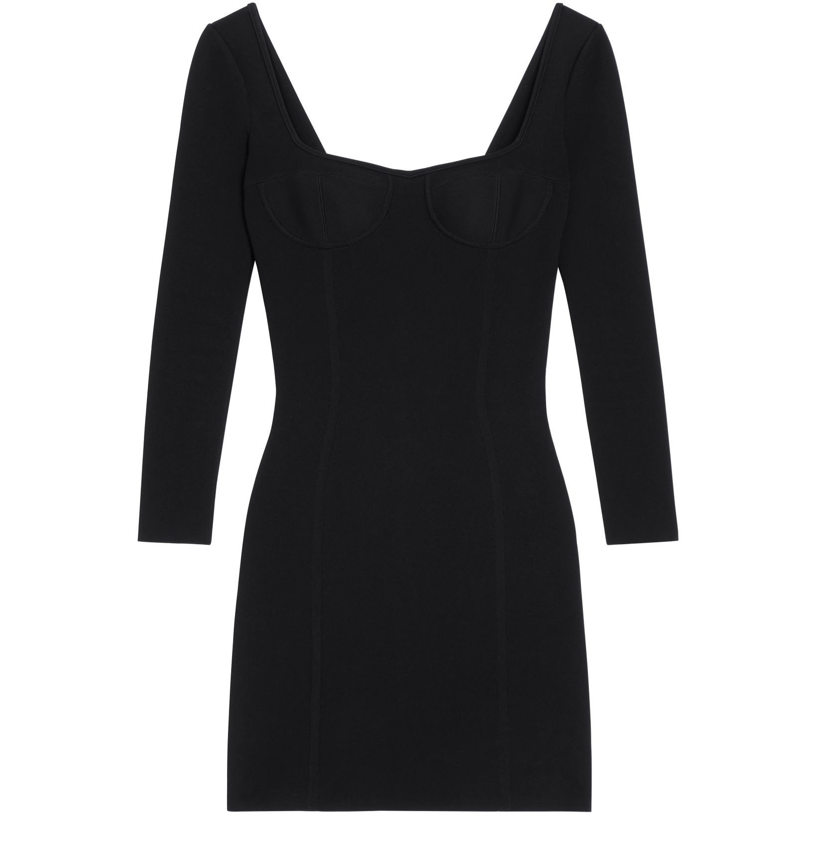 Celine o1w1db11124 Underpinning Corset Viscose Dress in Black Size XS / US 0-2 / IT 36-38 - 1 Thumbnail
