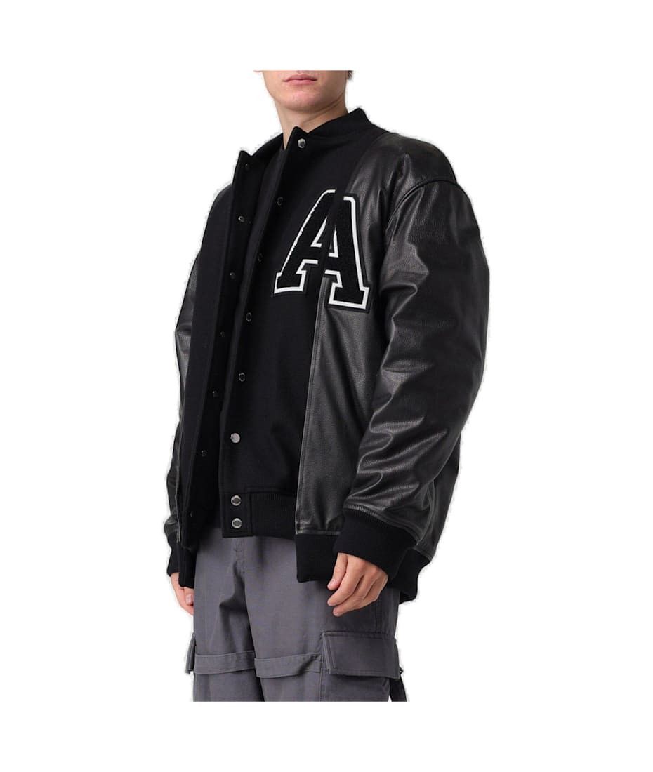 Ambush Design NWT) $2000 AMBUSH LEATHER LAYERED VARSITY JACKET Size US XXS / EU 40 - 3 Thumbnail