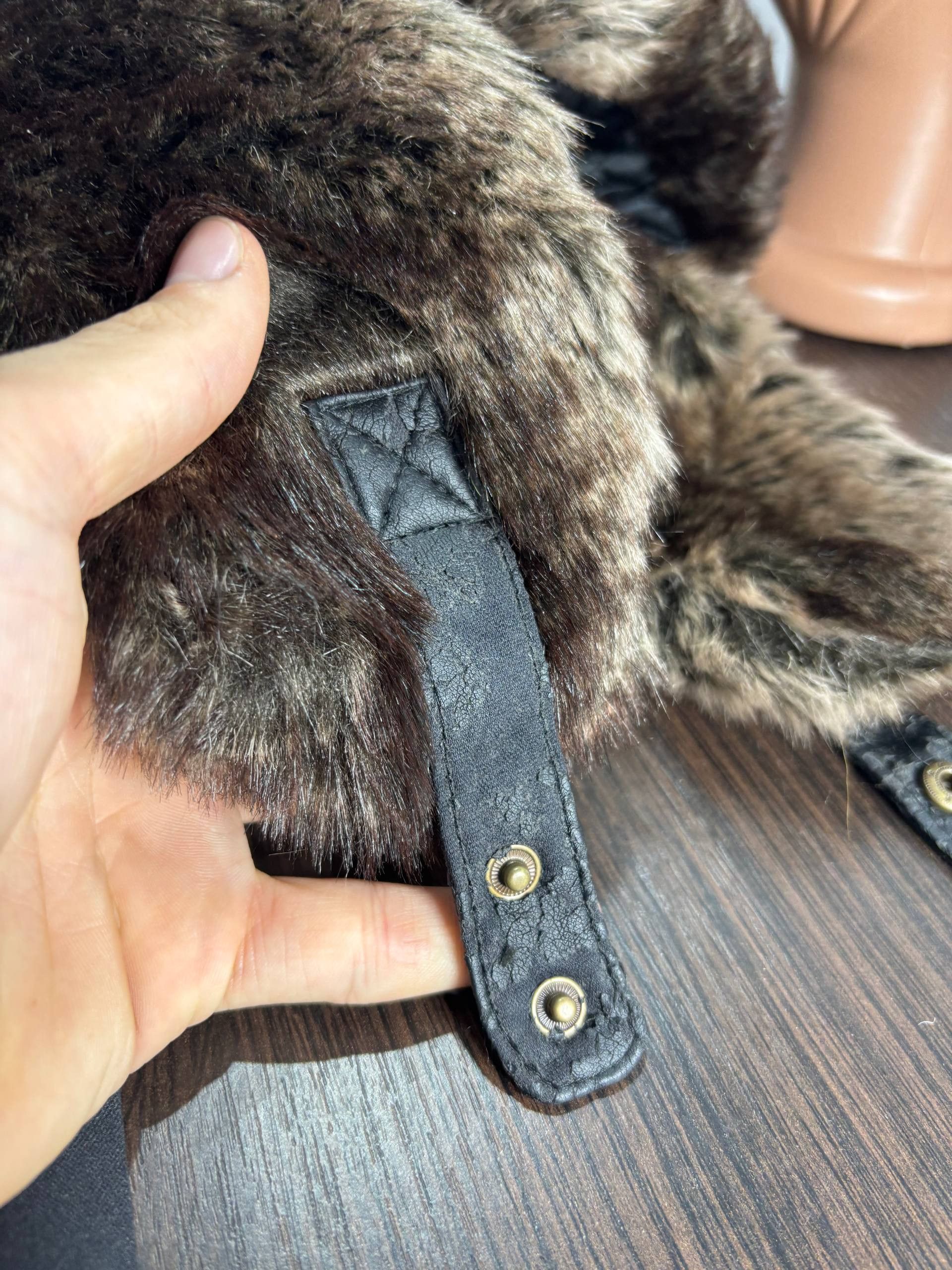 Japanese Brand Vintage FUZZY OVER FUR Opium IfSixWasNine Ushanka Hat Size ONE SIZE - 7 Thumbnail