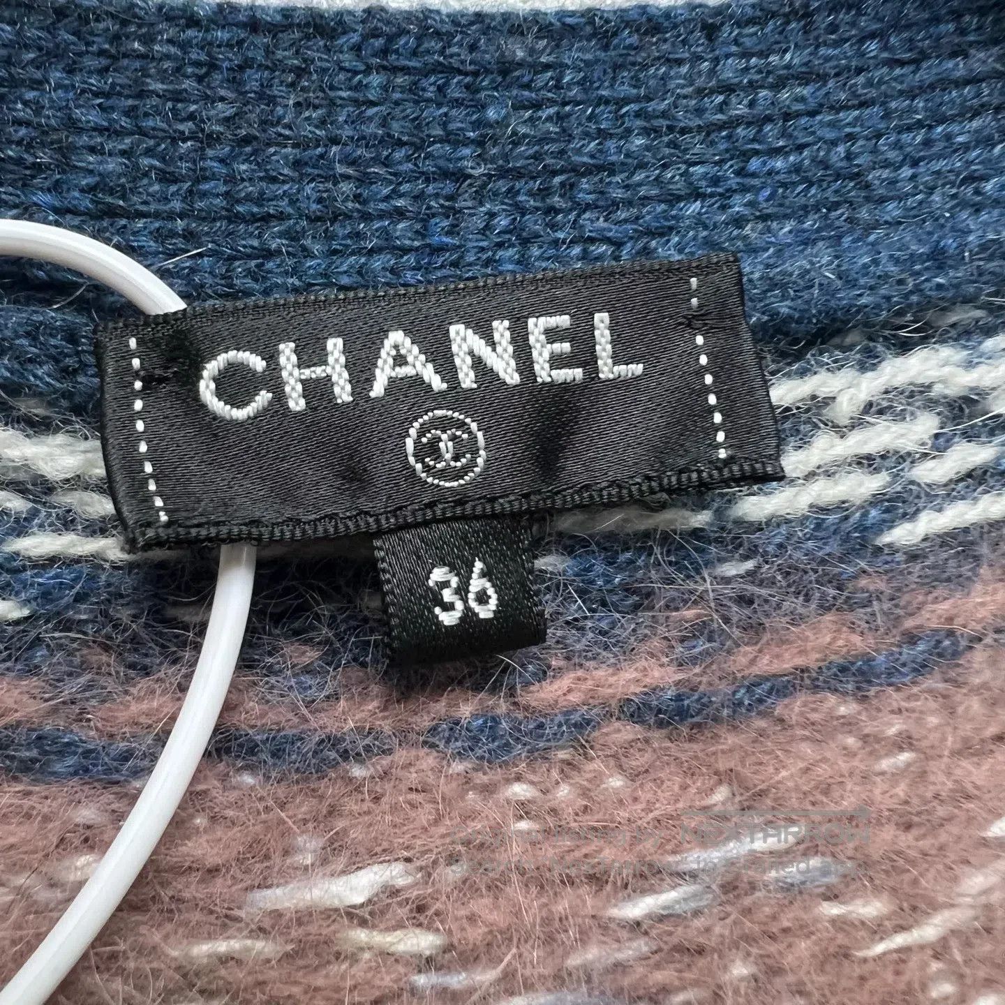 Chanel Chanel size36 Roman-style full-print striped logo cashmere Size S / US 4 / IT 40 - 3 Thumbnail