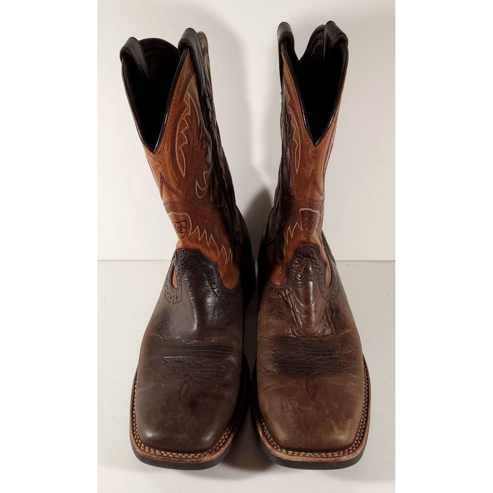 Ariat Ariat Quickdraw Boots Leather Cowboy Western Brown Mens 9.5 Boots Mens Brown 9.5 Ariat Quickdraw Western Cowboy Leather Shoes Size US 10 / EU 43 - 2 Thumbnail