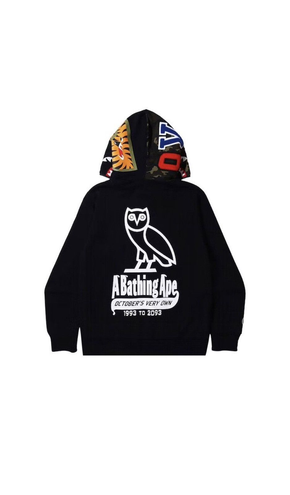 Bape × October's Very Own Bape x OVO Woodland Camo Shark Reversible Full Zip Hoodie Size US M / EU 48-50 / 2 - 3 Thumbnail