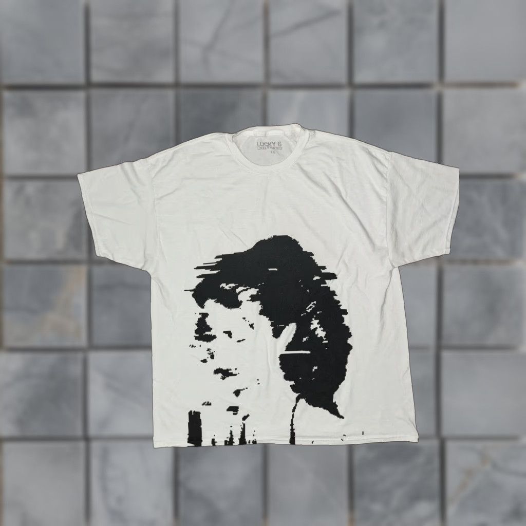 LIKELY Lucky 6 Likely Hated Mens Shirt 2XL White Cotton Knit Crew Neck Short Sleeve Limited Edition Anime Art Pixel Size US XXL / EU 58 / 5 - 1 Thumbnail