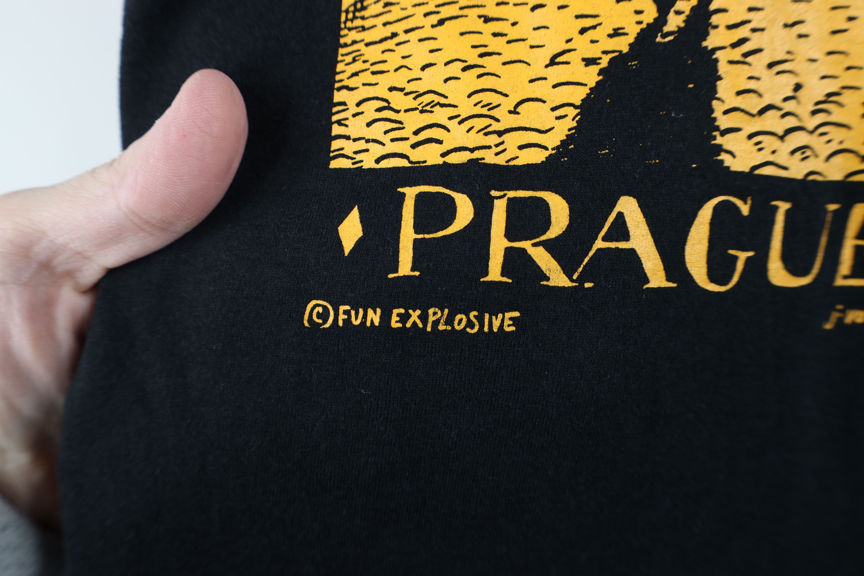 Vintage Vintage 90s Spell Prague Author Franz Kafka T-Shirt Black Size US S / EU 44-46 / 1 - 5 Thumbnail