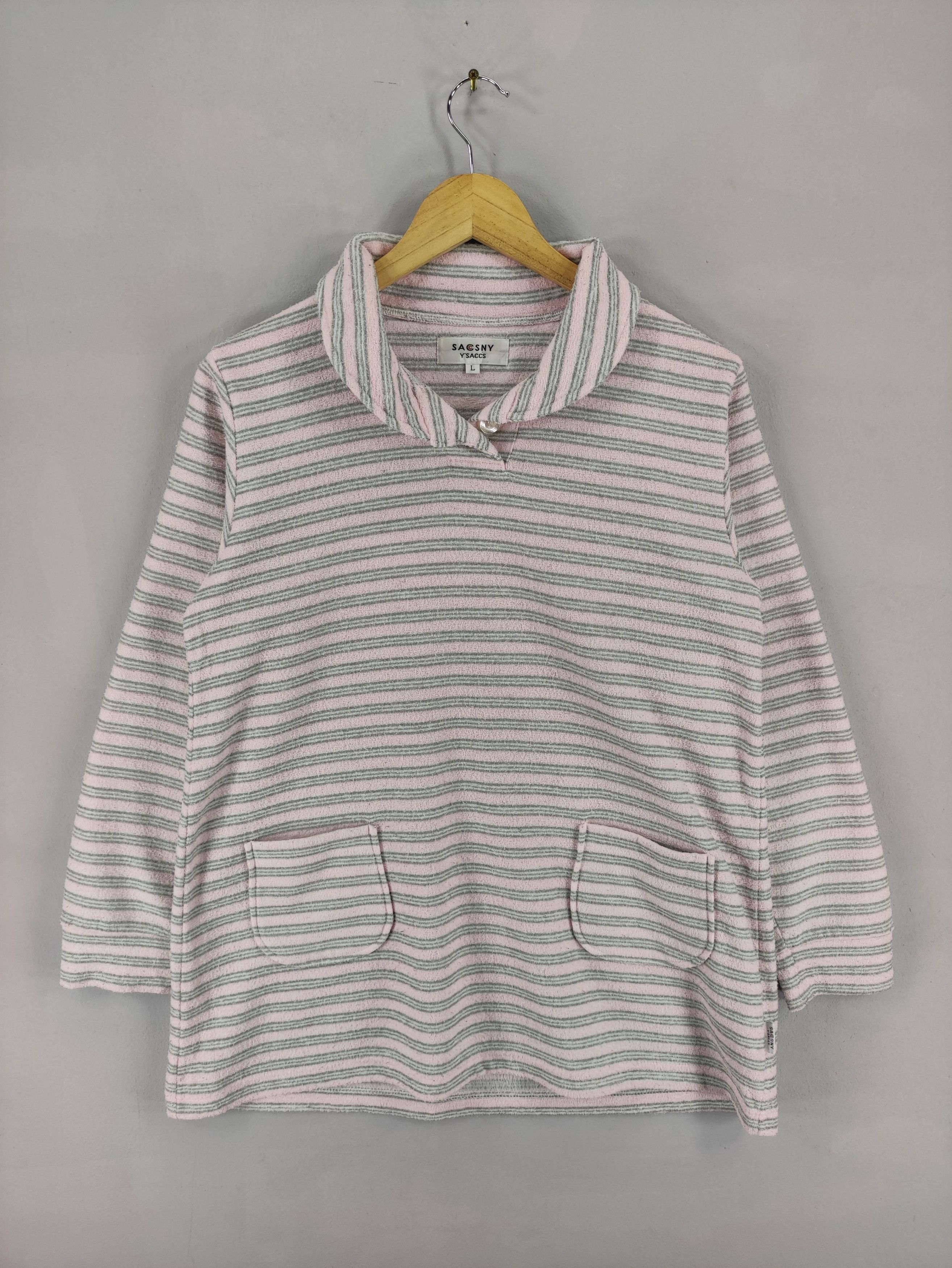 Yohji Yamamoto Vintage Sacsny Y'saccs Striped Sleeping Wear Size L / US 10 / IT 46 - 1 Thumbnail