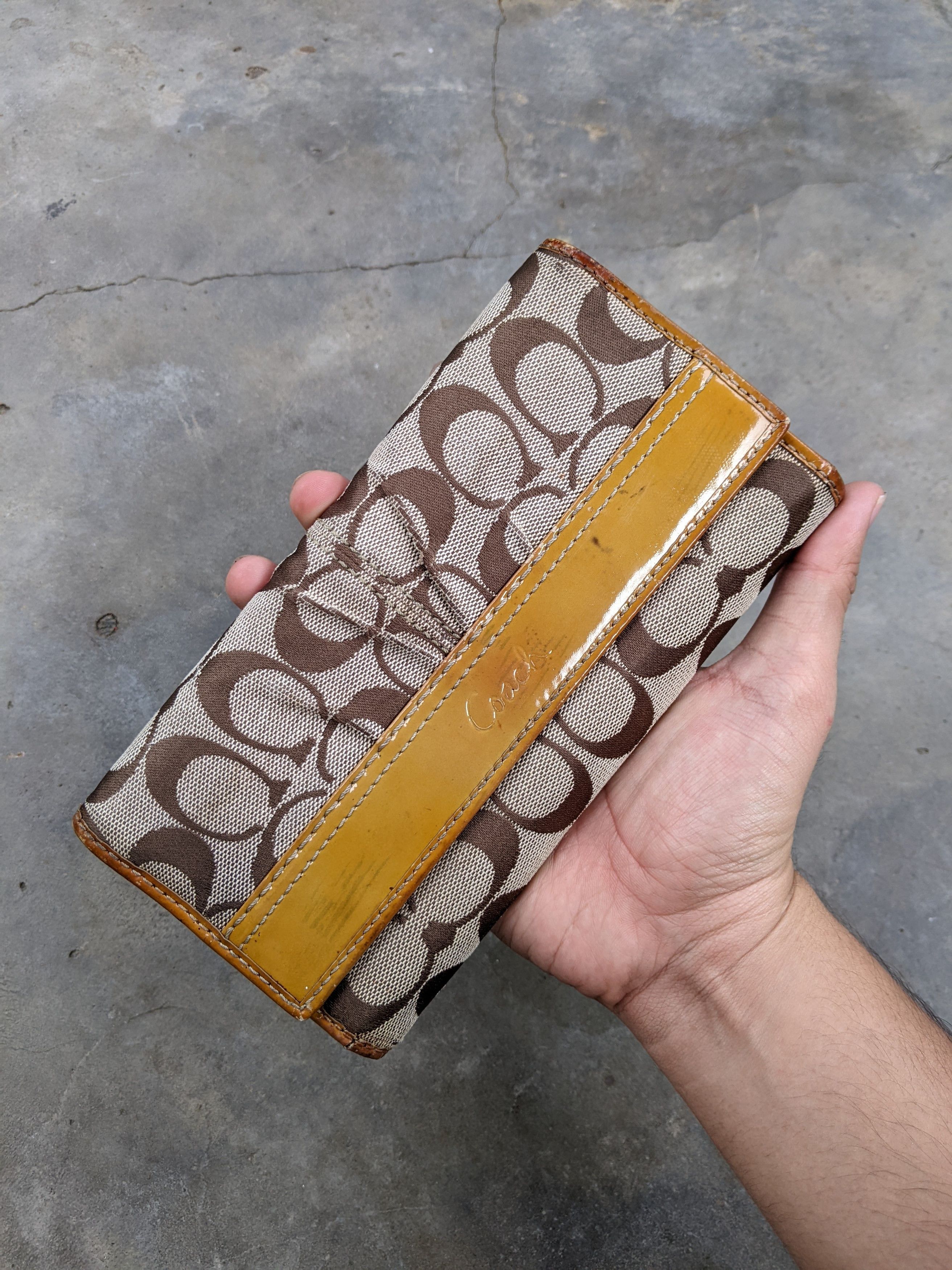 Coach Vintage Coach Signature Brown and Tan Wallet Size ONE SIZE - 1 Thumbnail